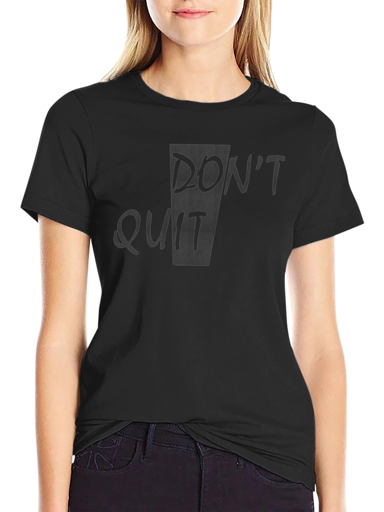 Motivational Dont Quit Black T-Shirt