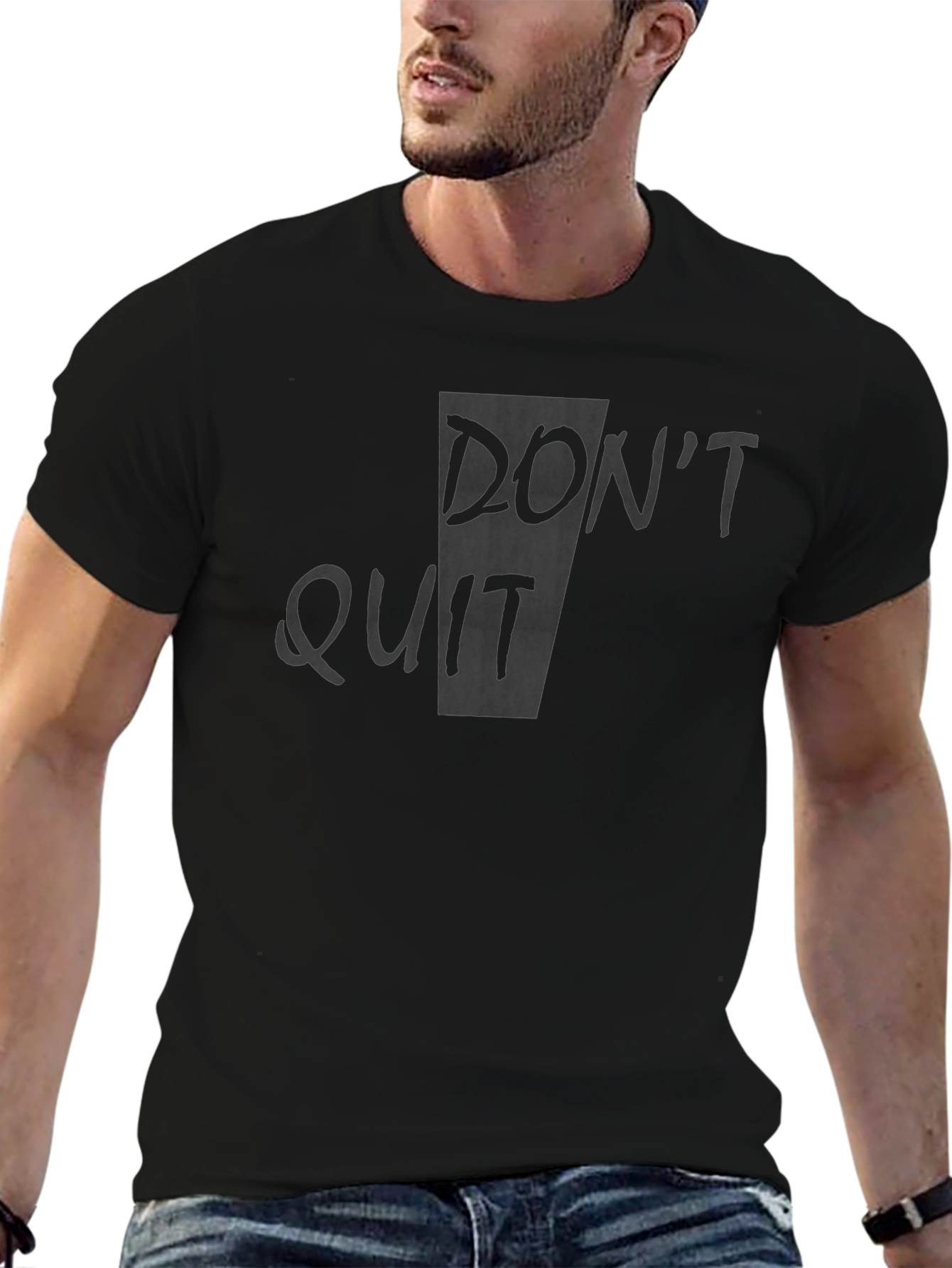 Motivational Dont Quit Black T-Shirt