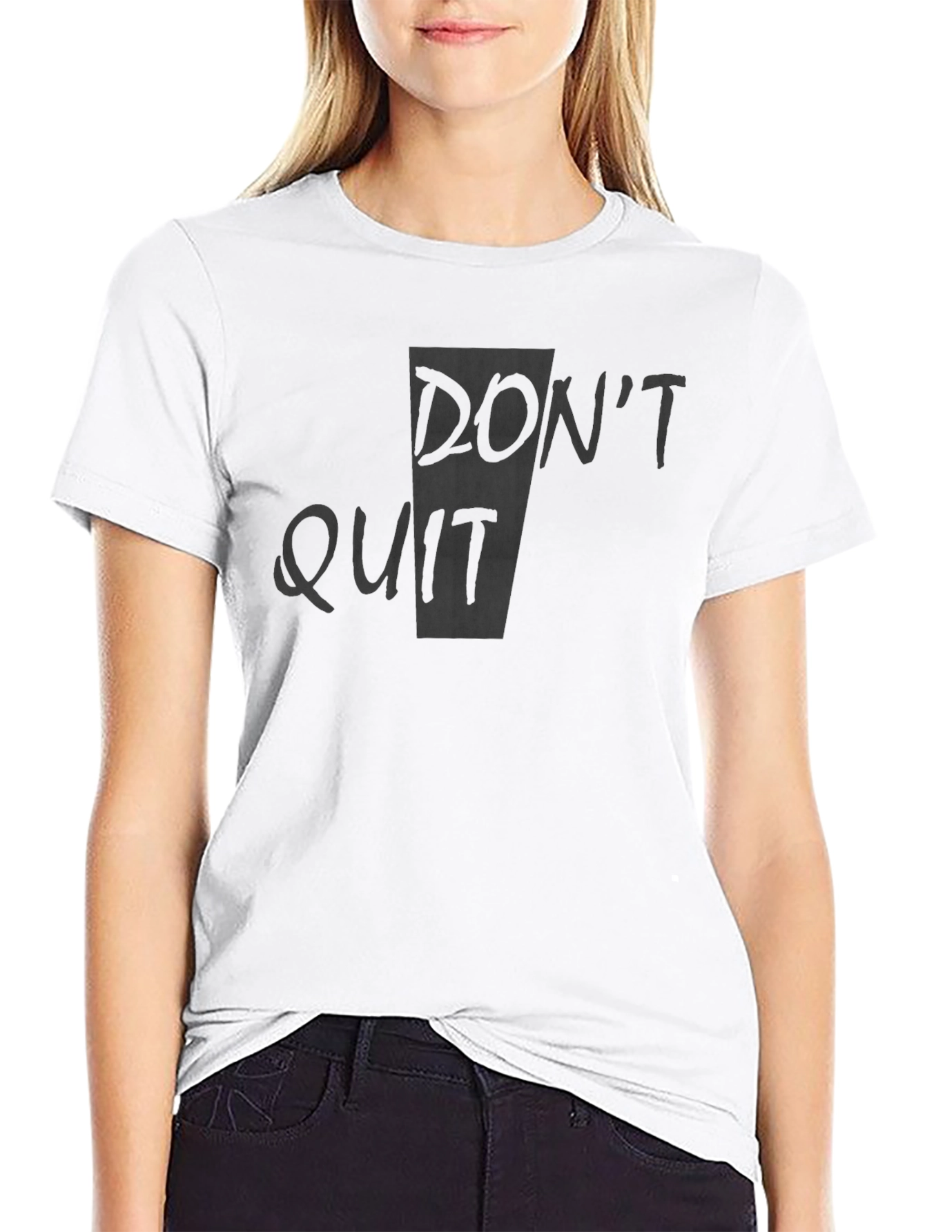 Motivational Dont Quit Black T-Shirt