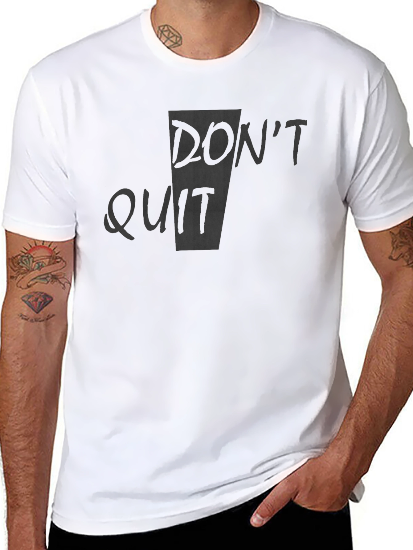 Motivational Dont Quit Black T-Shirt
