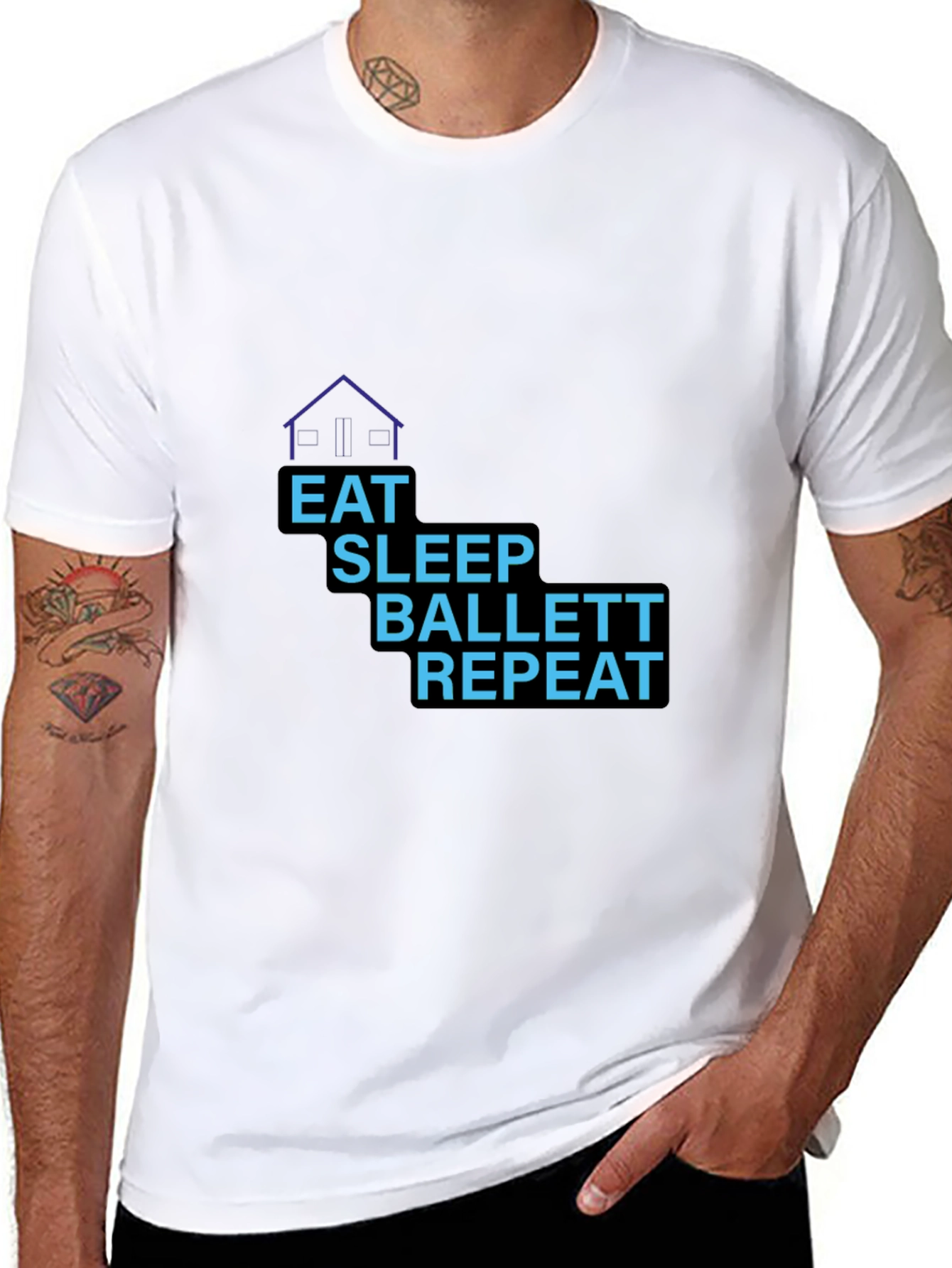 Eat Sleep Ballet Repeat Black T-Shirt