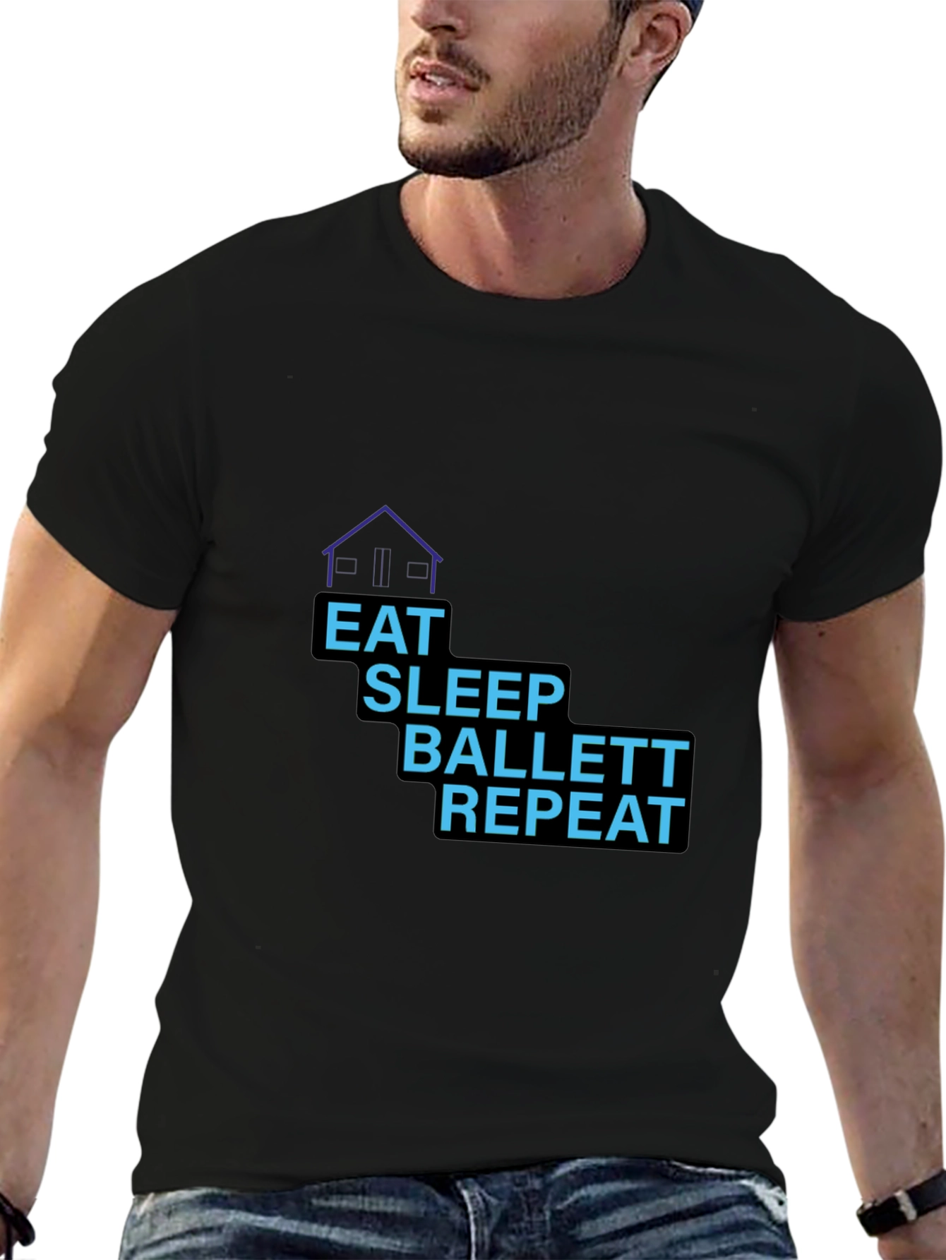 Eat Sleep Ballet Repeat Black T-Shirt