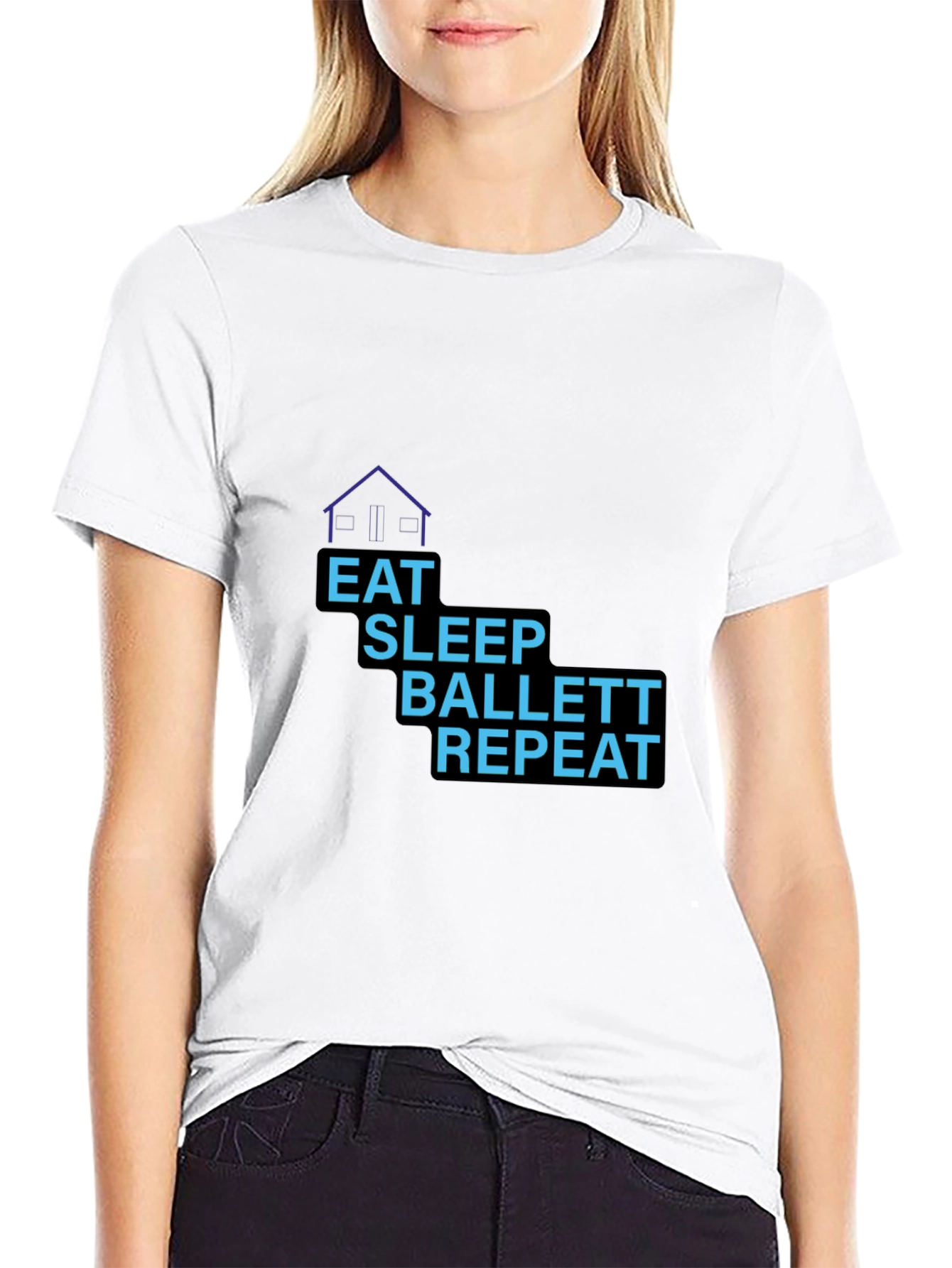 Eat Sleep Ballet Repeat Black T-Shirt