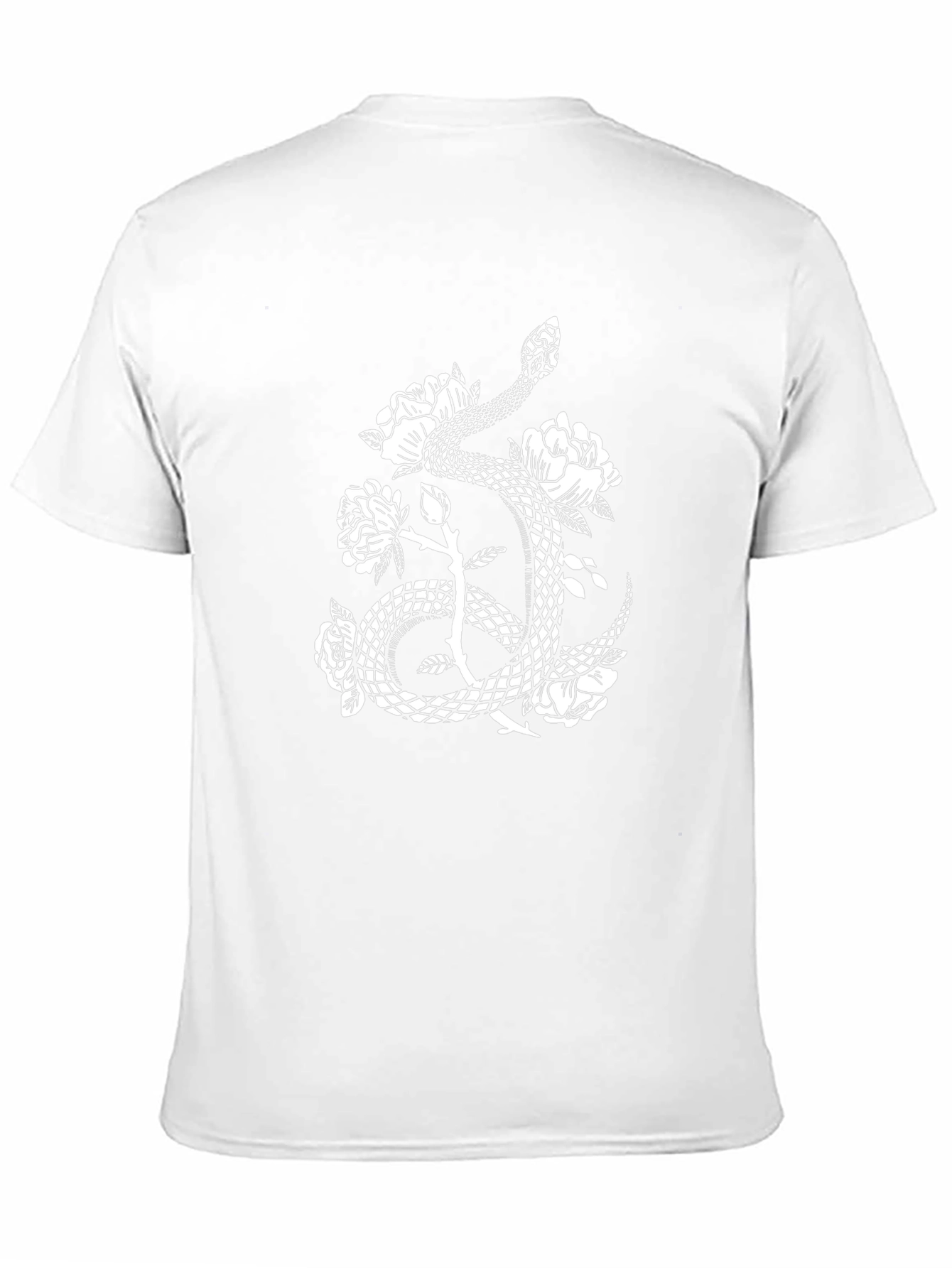 Snake & Roses Graphic Tee - Black