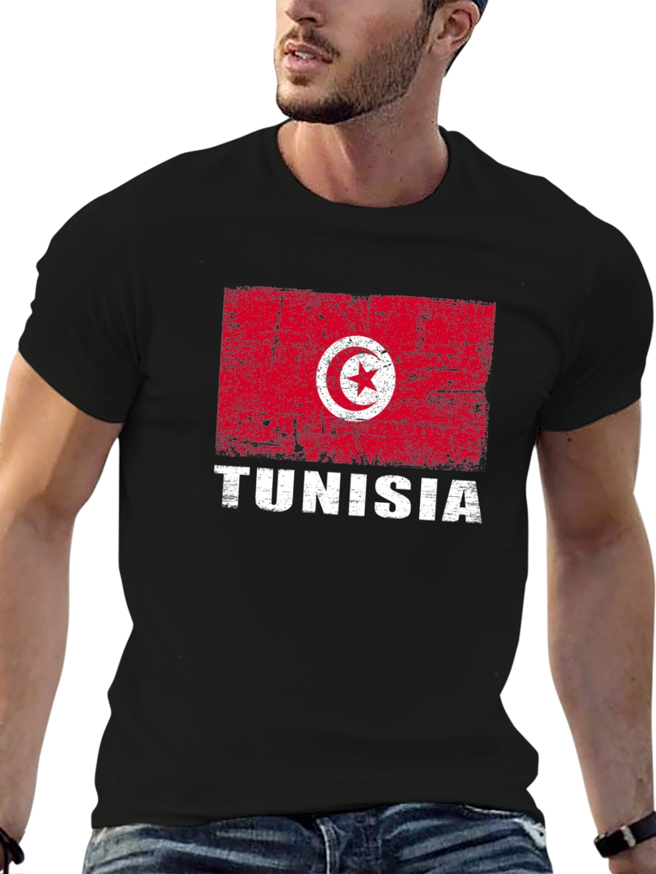 Tunisia Flag Graphic T-Shirt