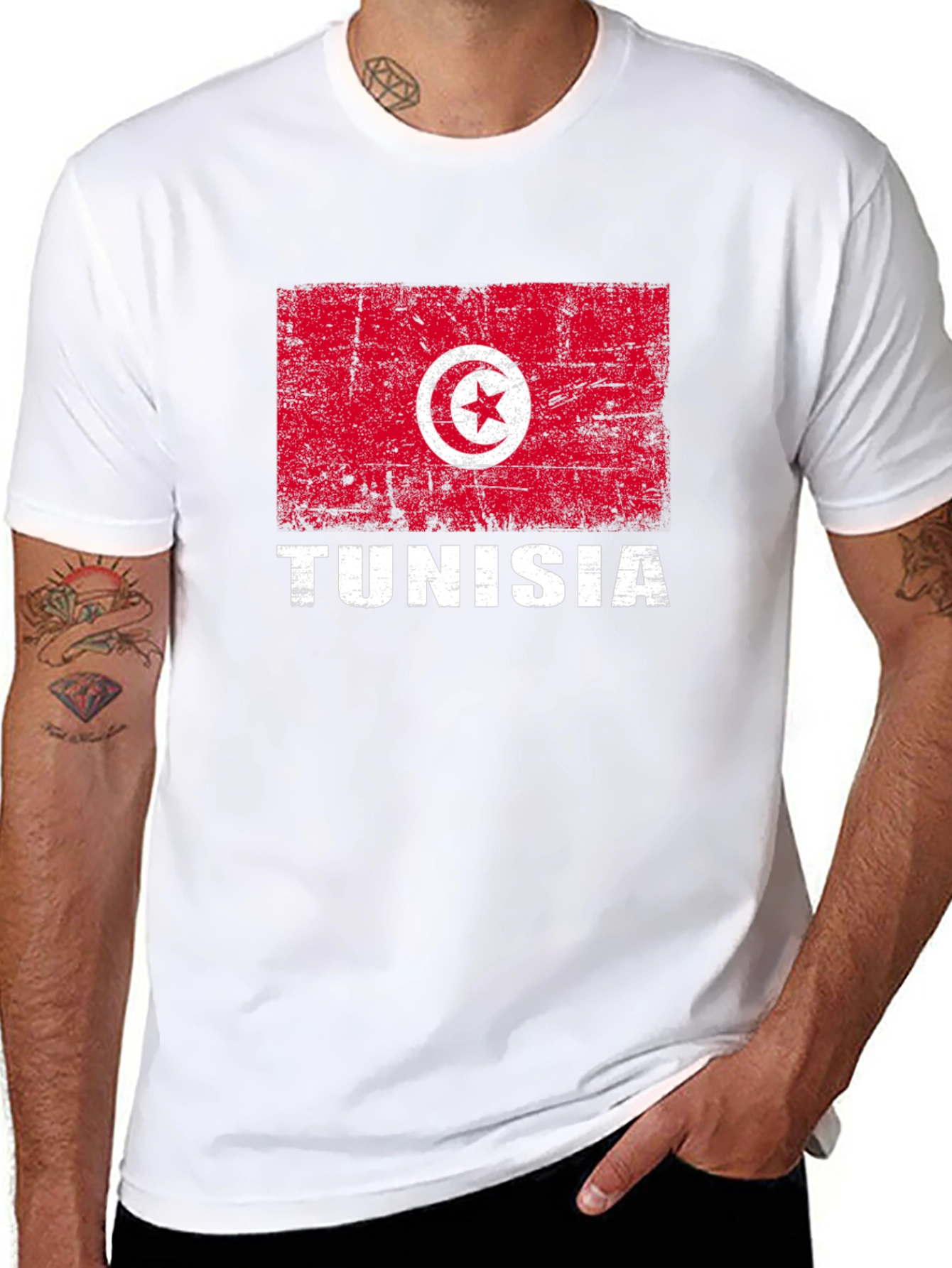 Tunisia Flag Graphic T-Shirt