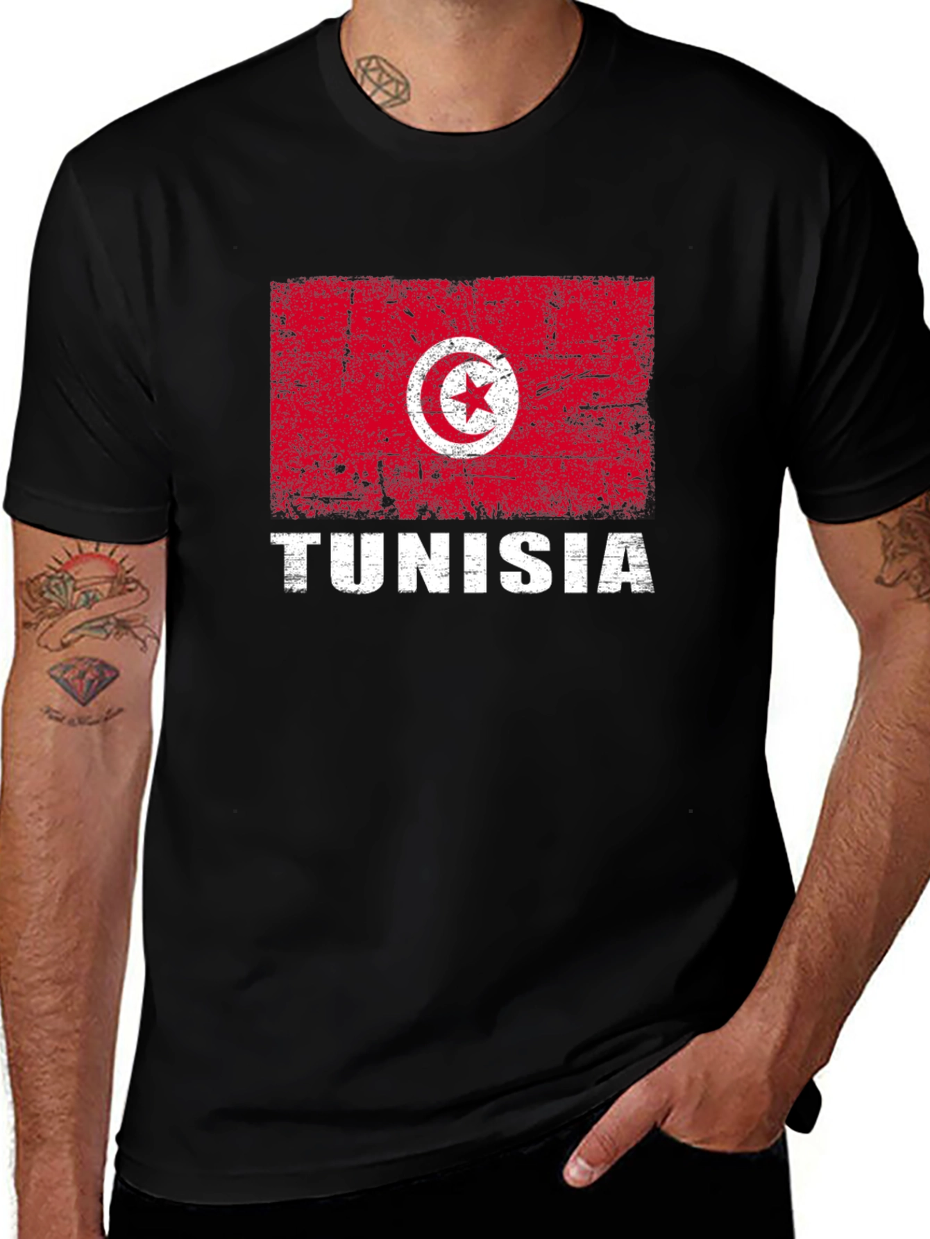 Tunisia Flag Graphic T-Shirt