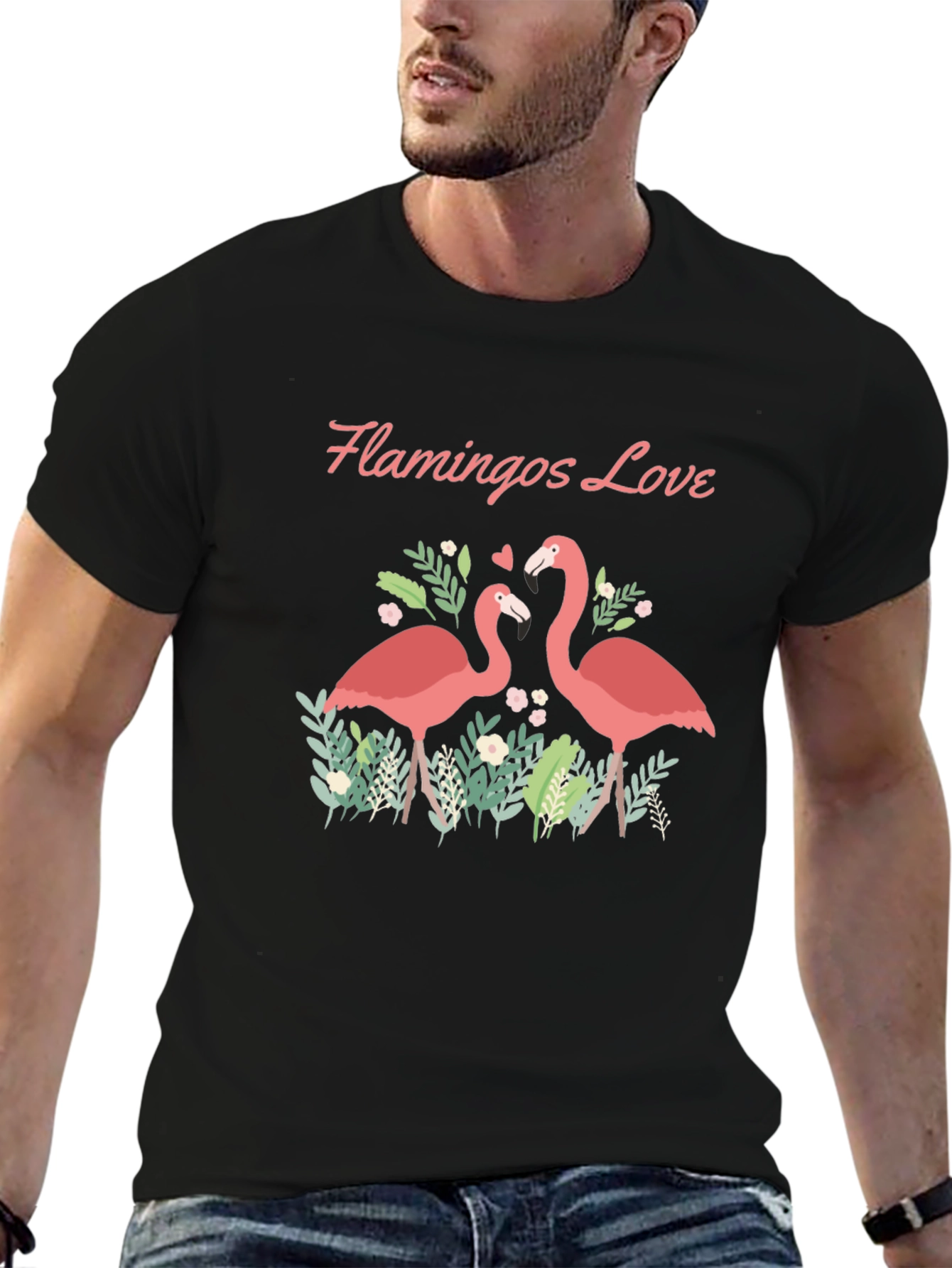 Flamingos Love Graphic T-Shirt