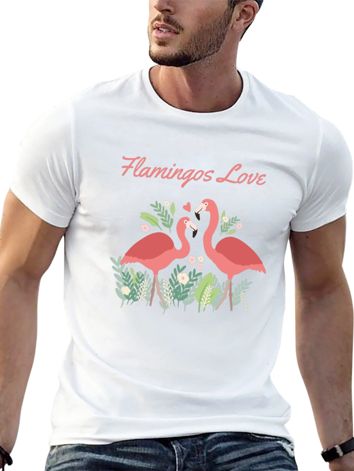 Flamingos Love Graphic T-Shirt