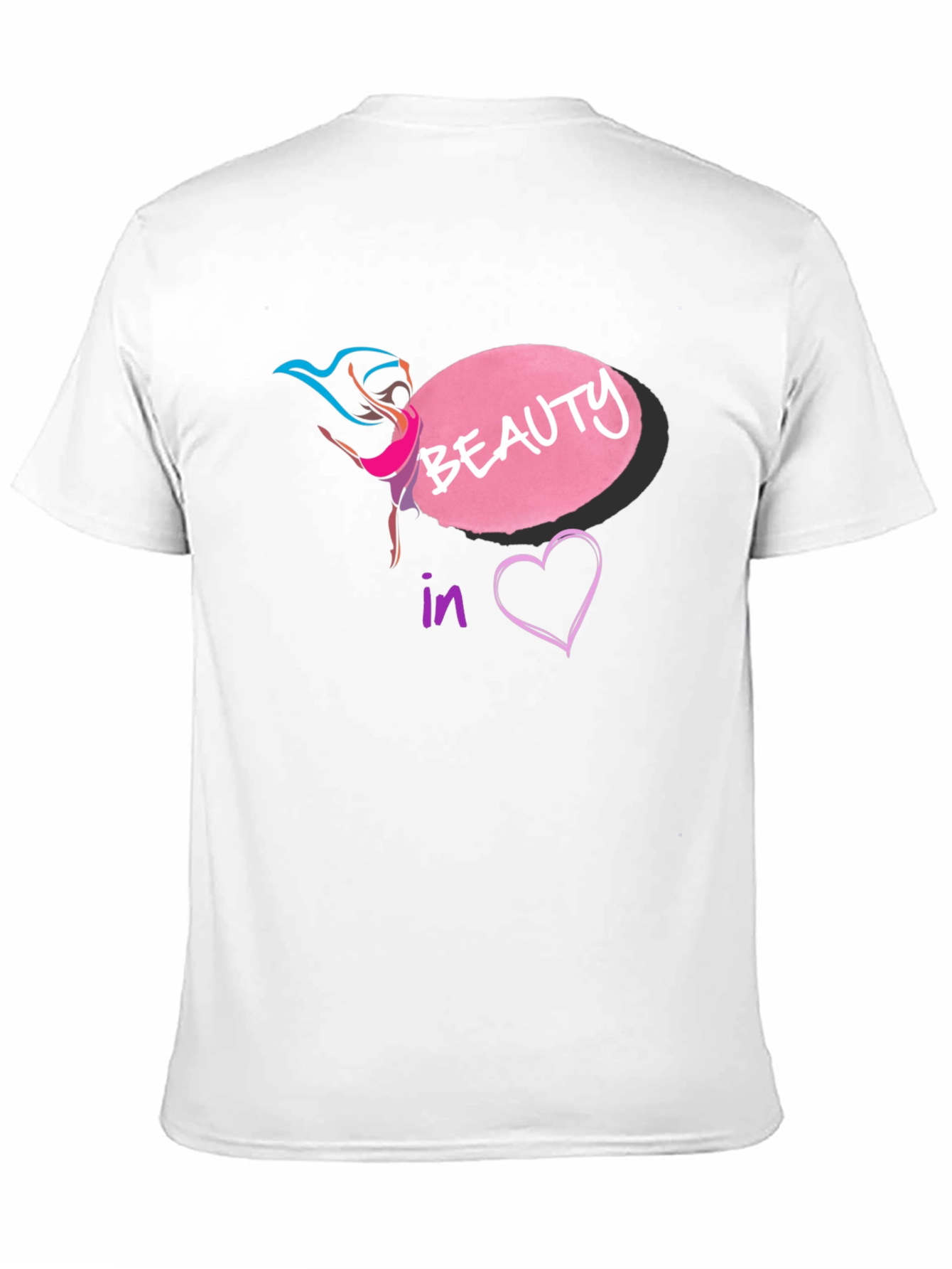 Beauty in Heart T-Shirt - Black Graphic Tee