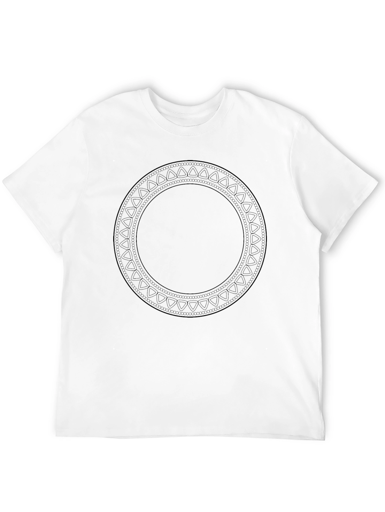 Mens Black Graphic Tee - Circle Design