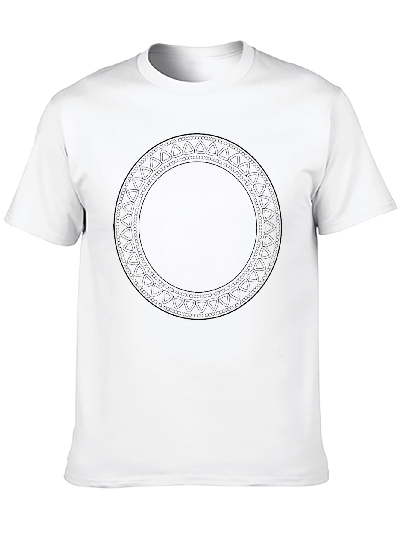 Mens Black Graphic Tee - Circle Design