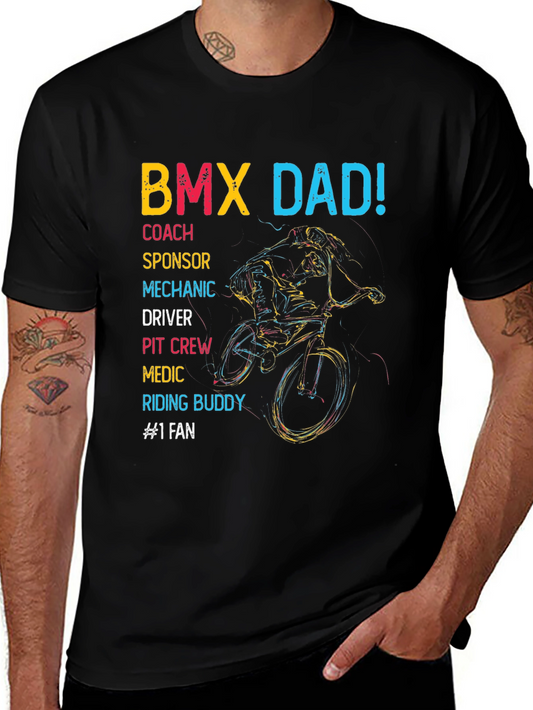 BMX Dad Graphic Tee - Gift for BMX Racing Fathers