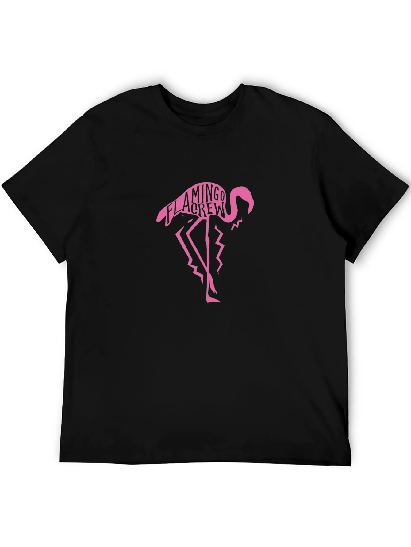 Flamingo Crew Graphic Tee - Mens Black T-Shirt