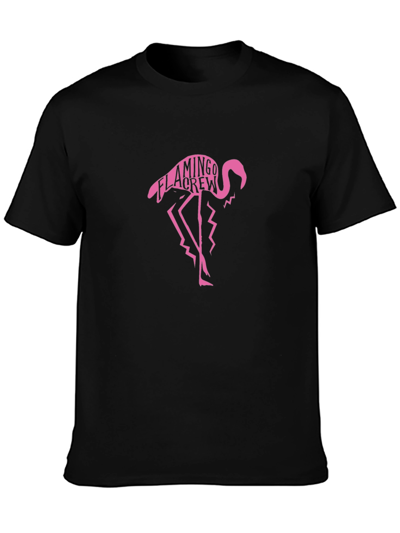 Flamingo Crew Graphic Tee - Mens Black T-Shirt