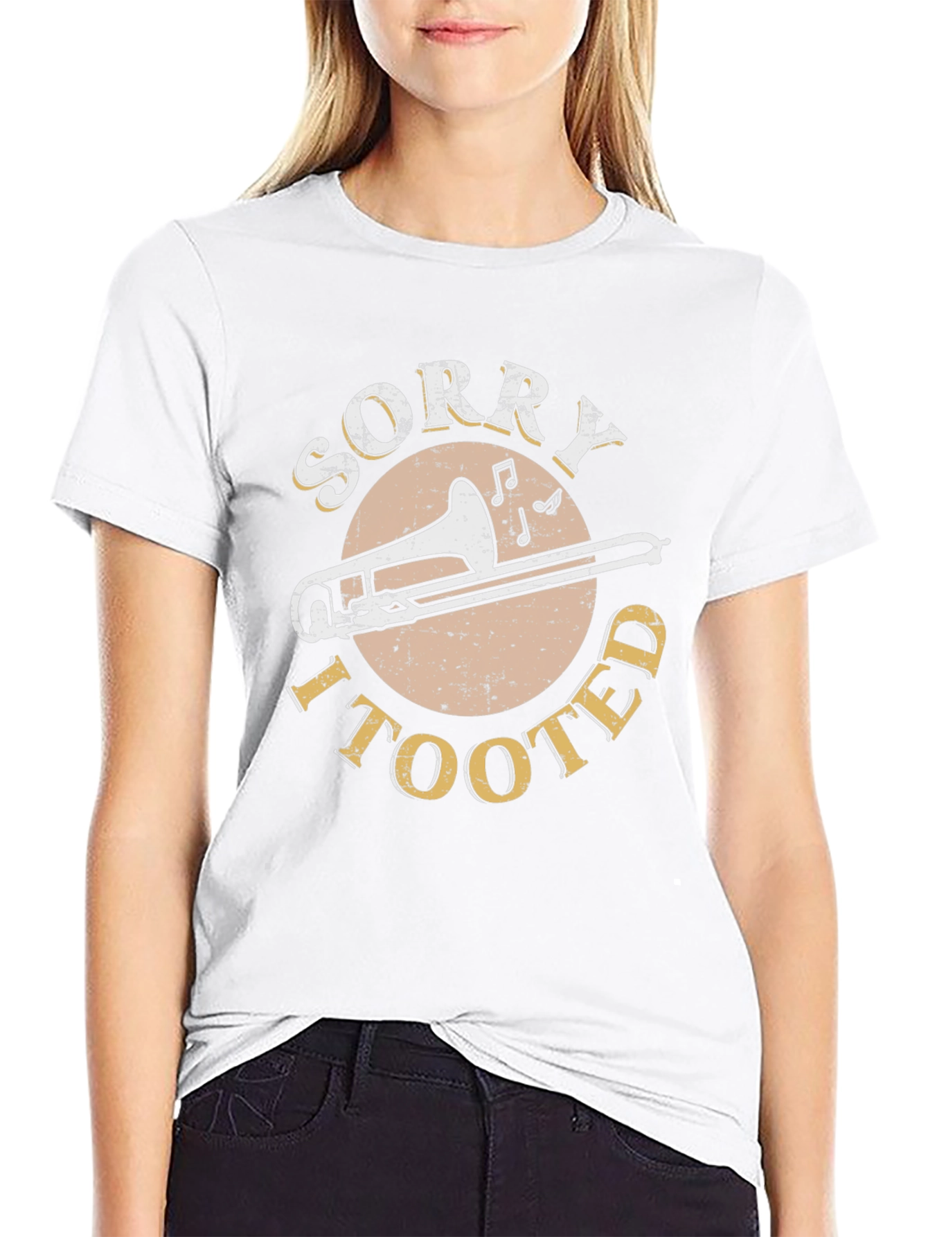Sorry I Tooted Trombone T-Shirt Funny Musician Tee