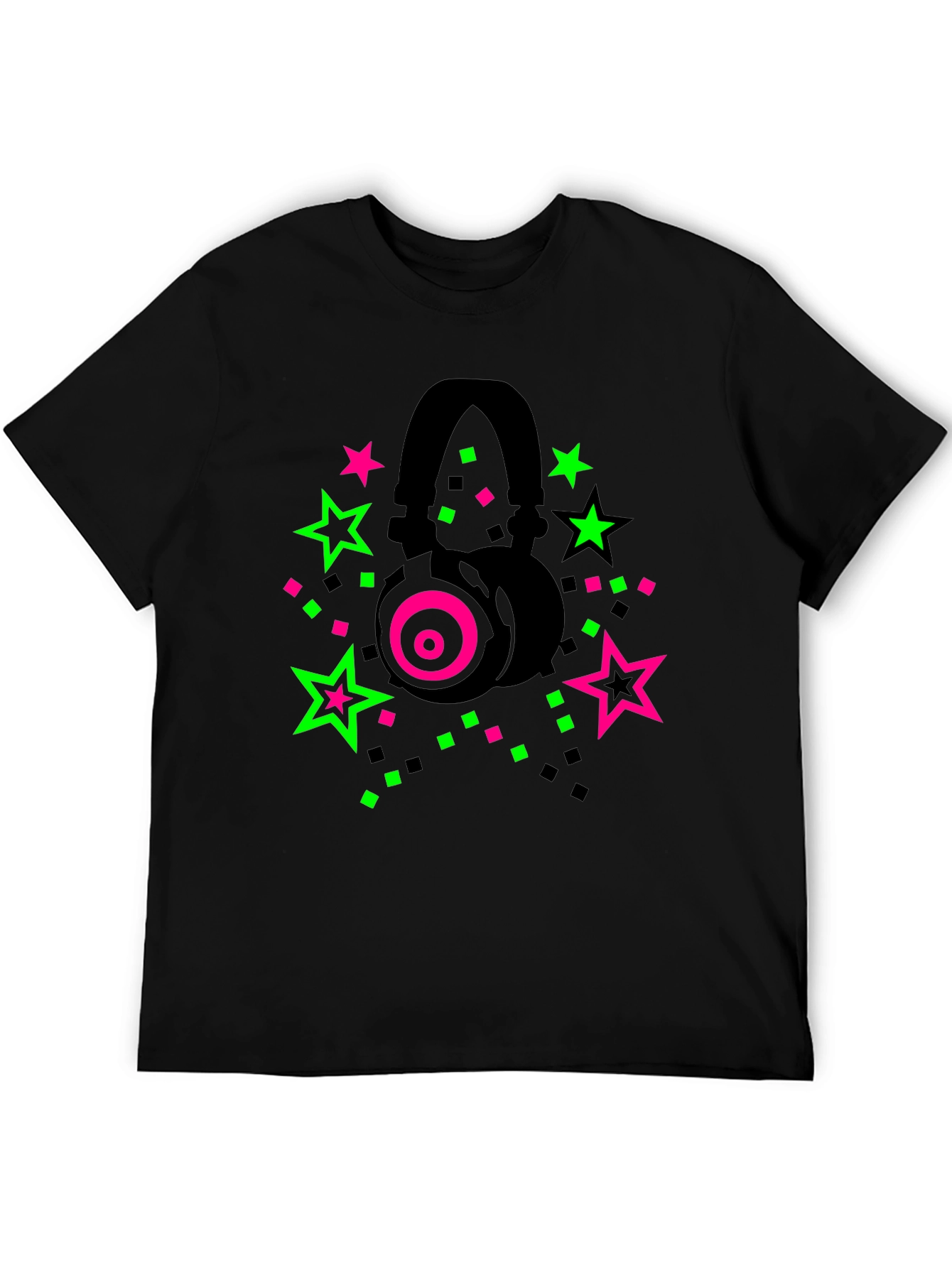 Neon Headphones T-Shirt: Party Vibes!