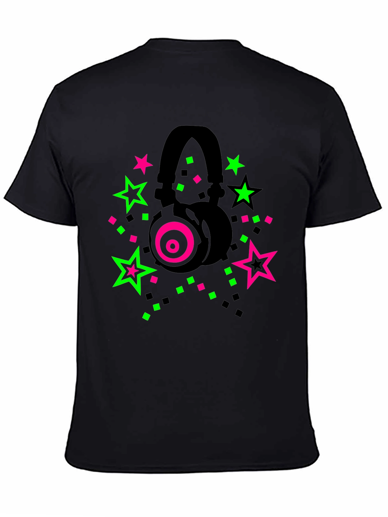 Neon Headphones T-Shirt: Party Vibes!
