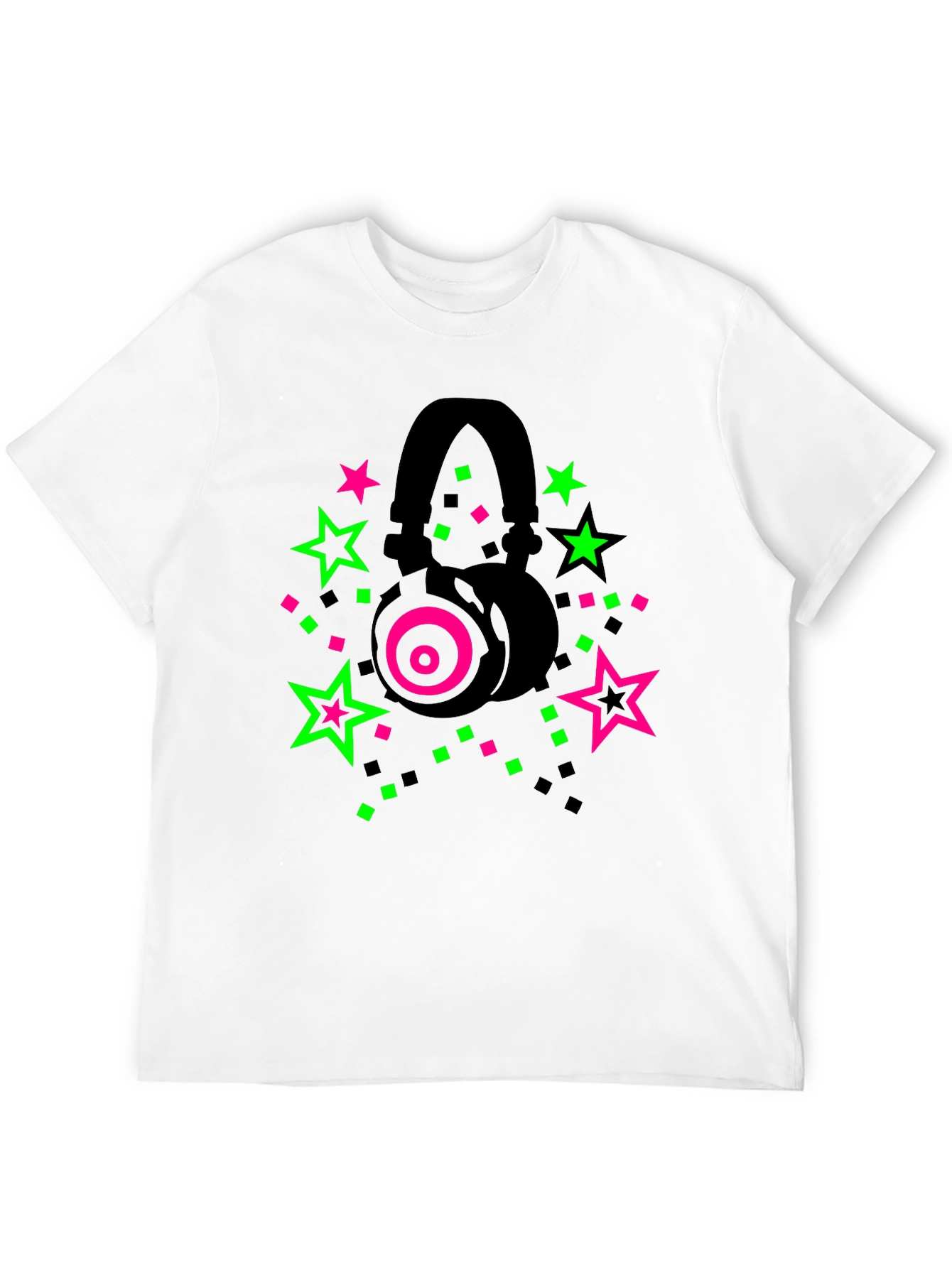 Neon Headphones T-Shirt: Party Vibes!