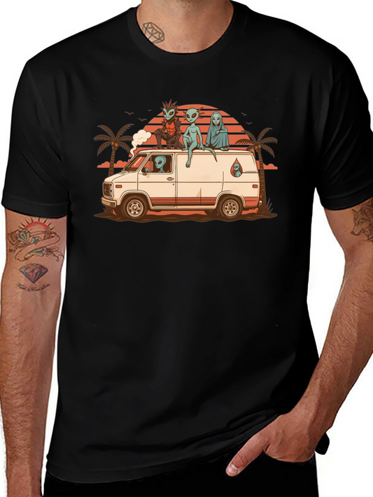 Alien Van T-Shirt - Retro Graphic Tee