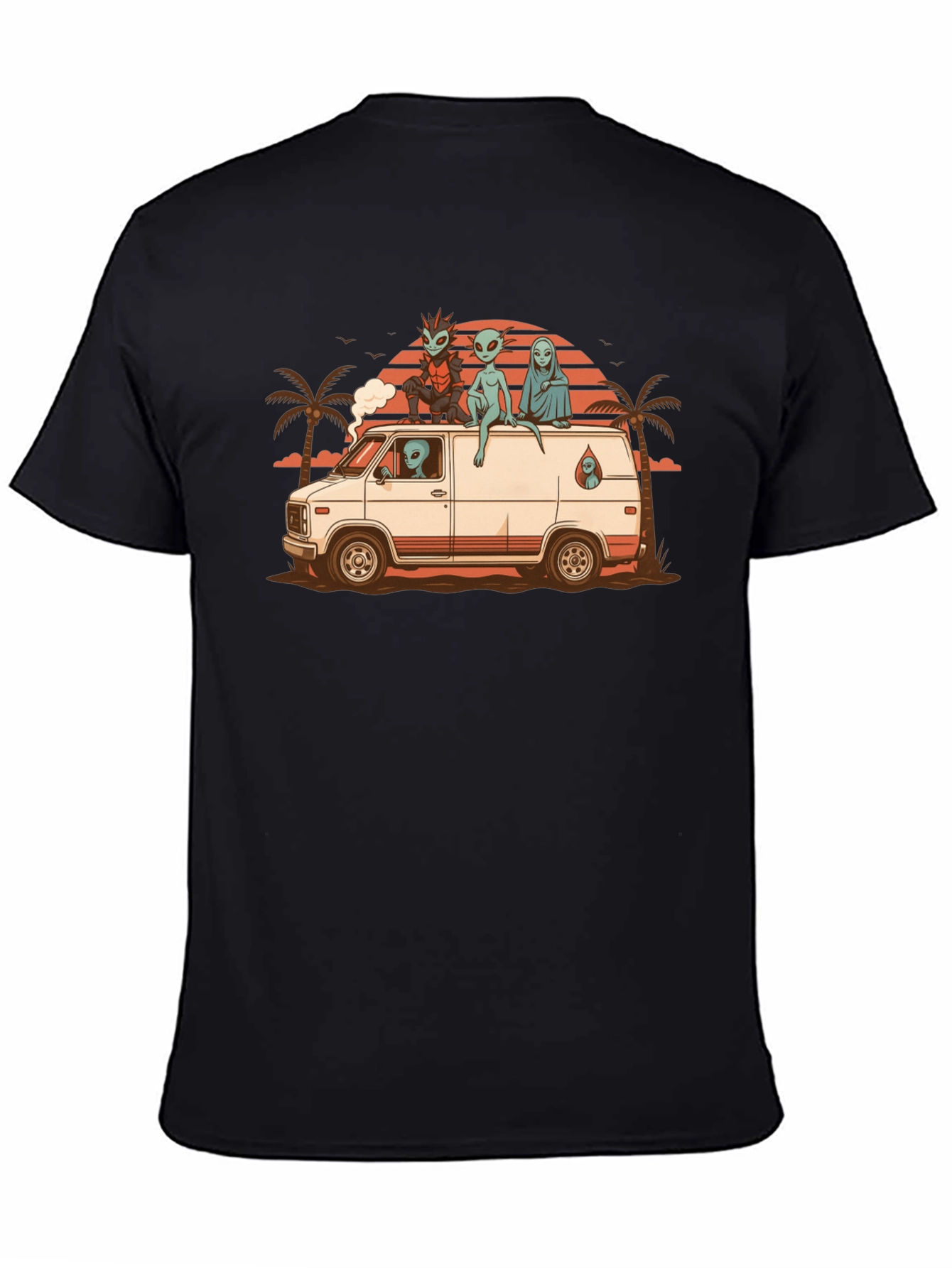Alien Van T-Shirt - Retro Graphic Tee