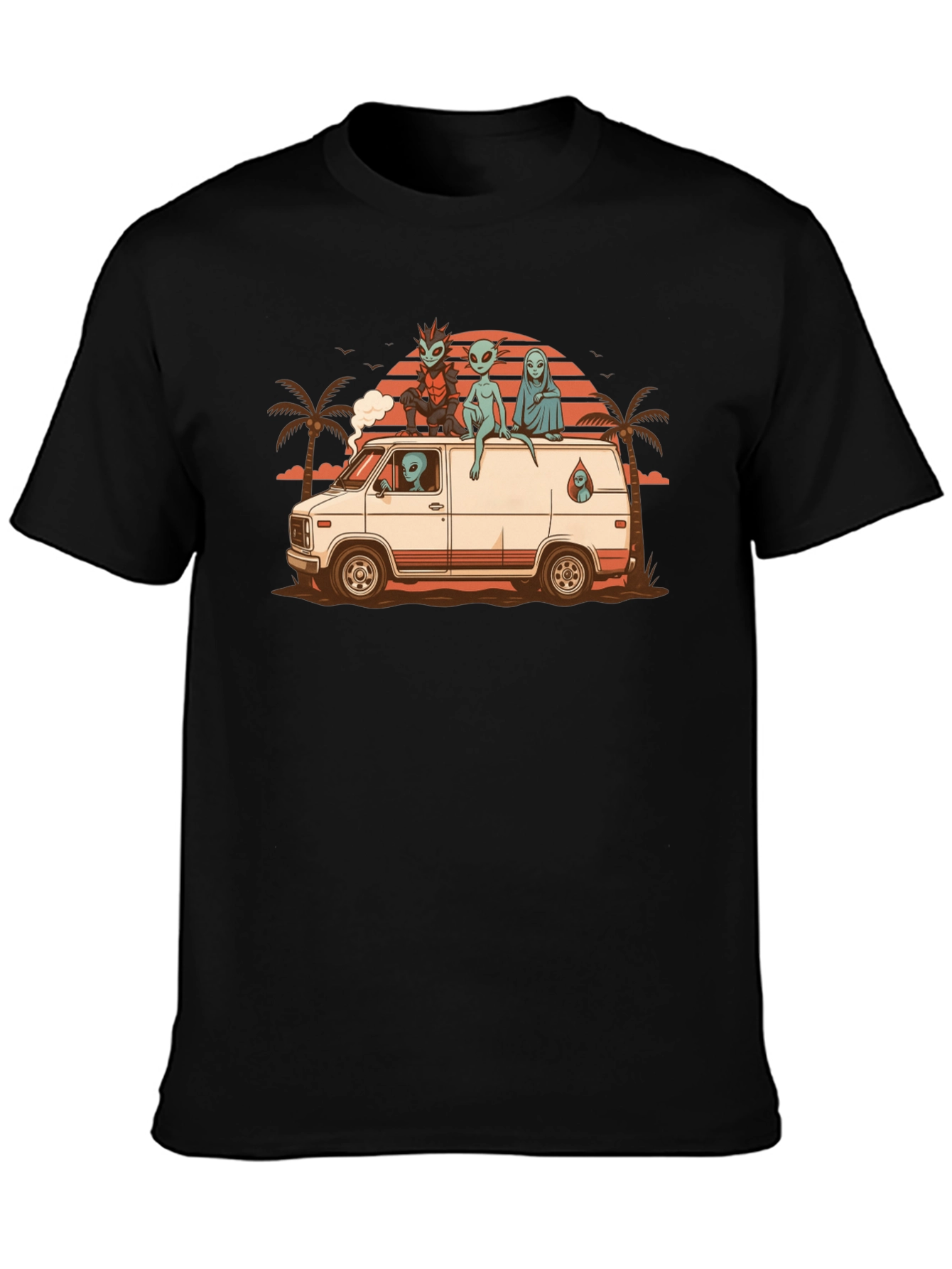 Alien Van T-Shirt - Retro Graphic Tee
