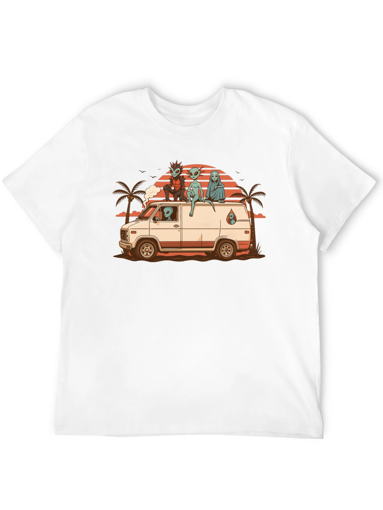 Alien Van T-Shirt - Retro Graphic Tee