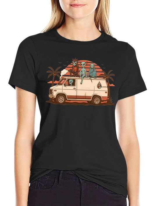 Alien Van T-Shirt - Retro Graphic Tee