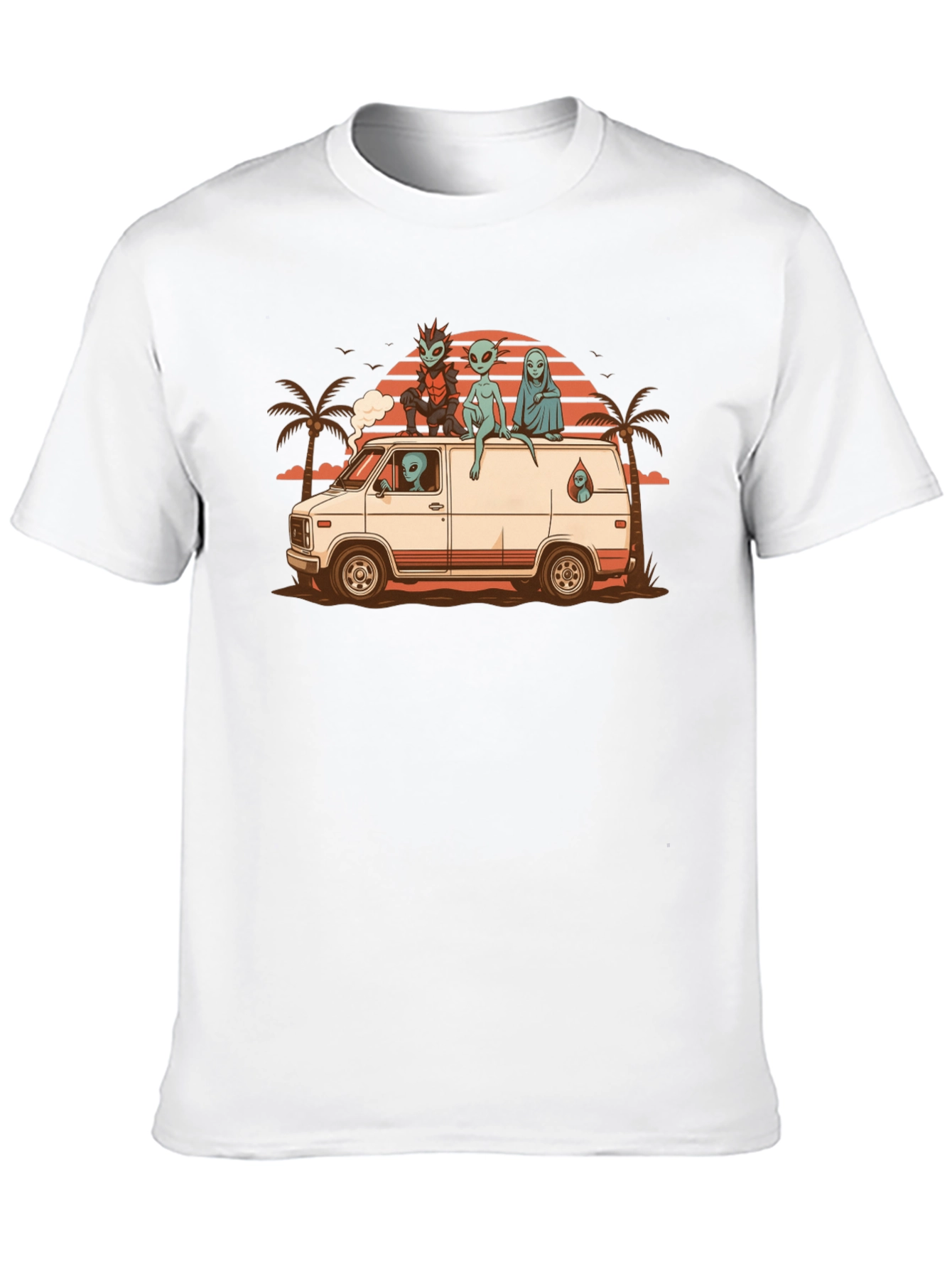 Alien Van T-Shirt - Retro Graphic Tee