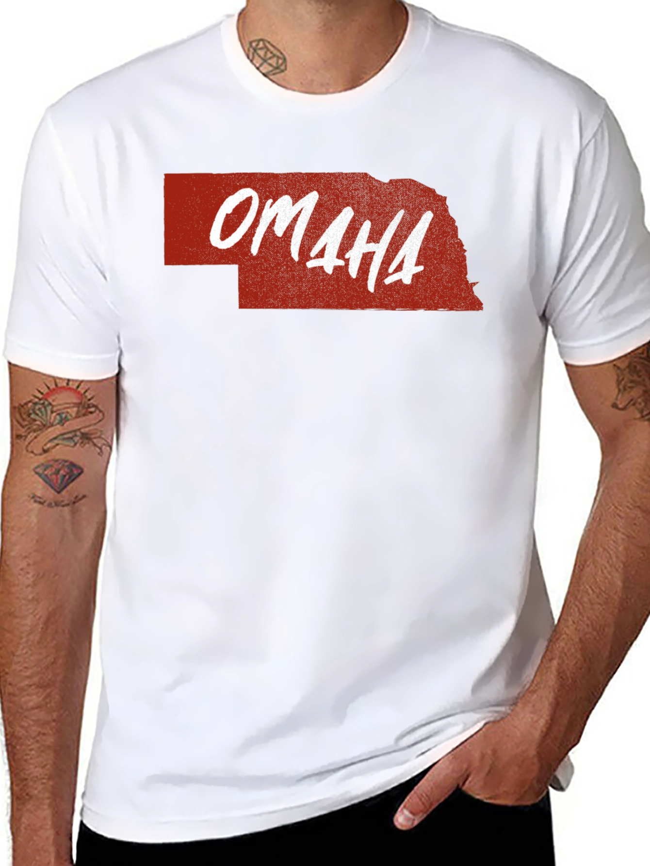 Omaha Nebraska State Map T-Shirt