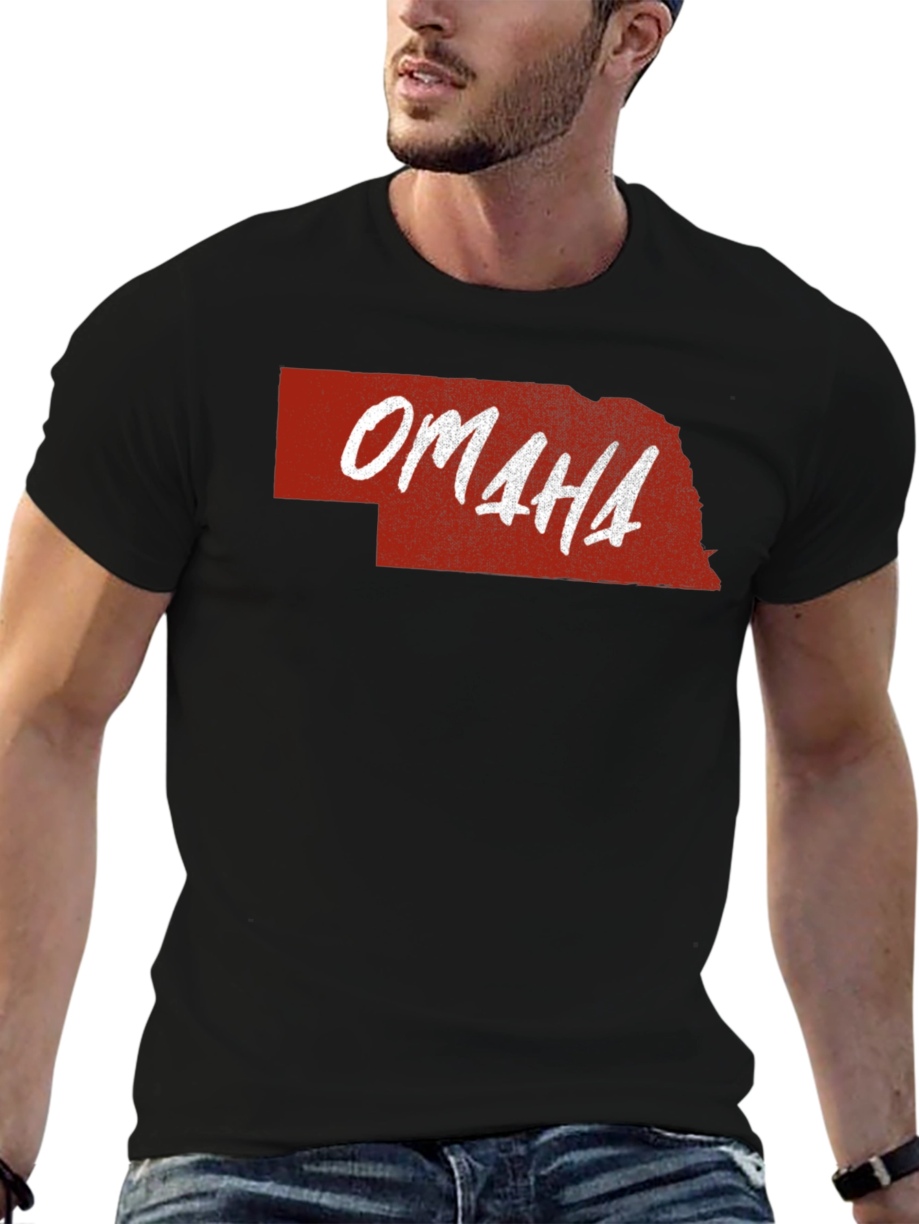 Omaha Nebraska State Map T-Shirt