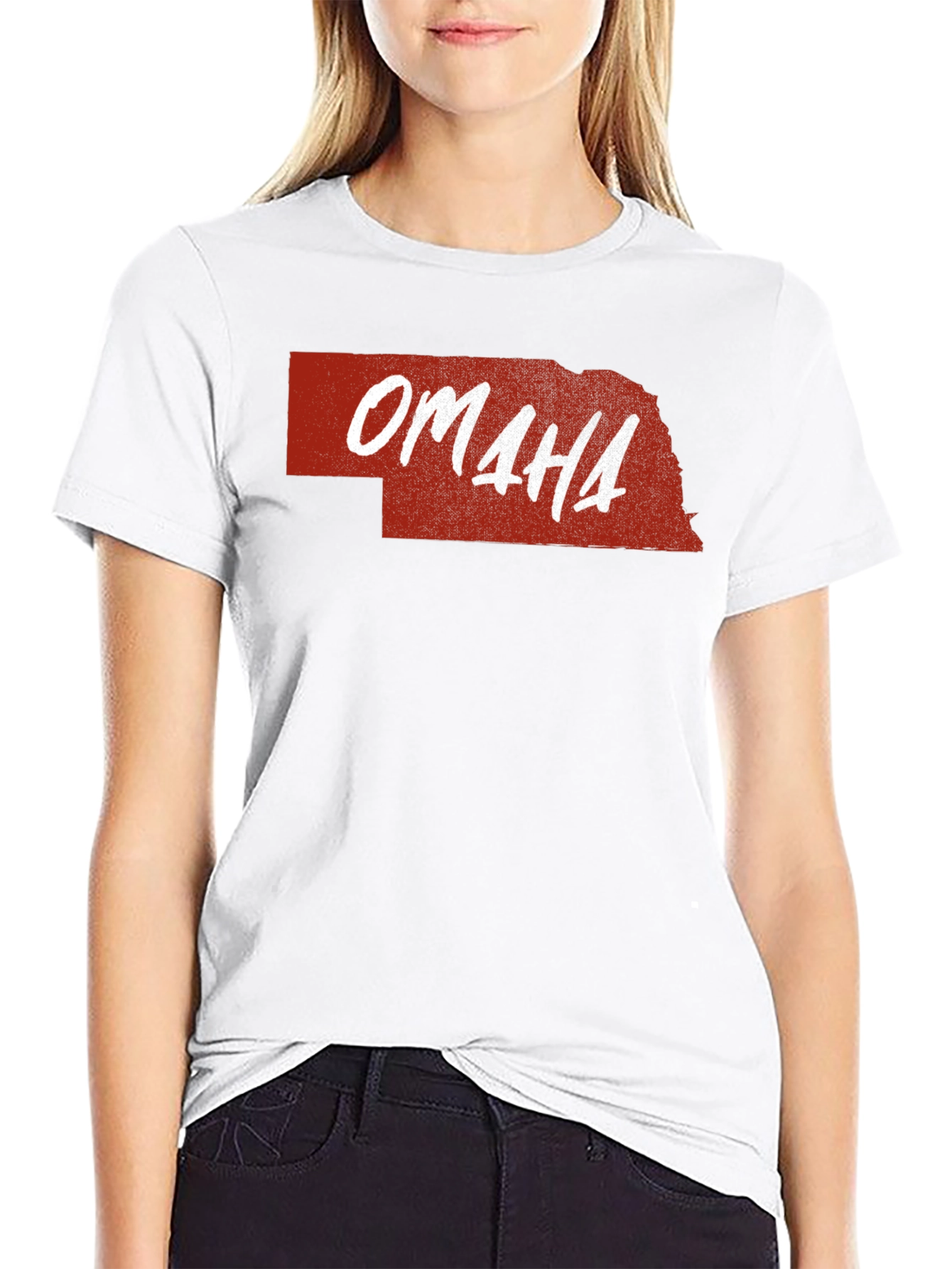 Omaha Nebraska State Map T-Shirt