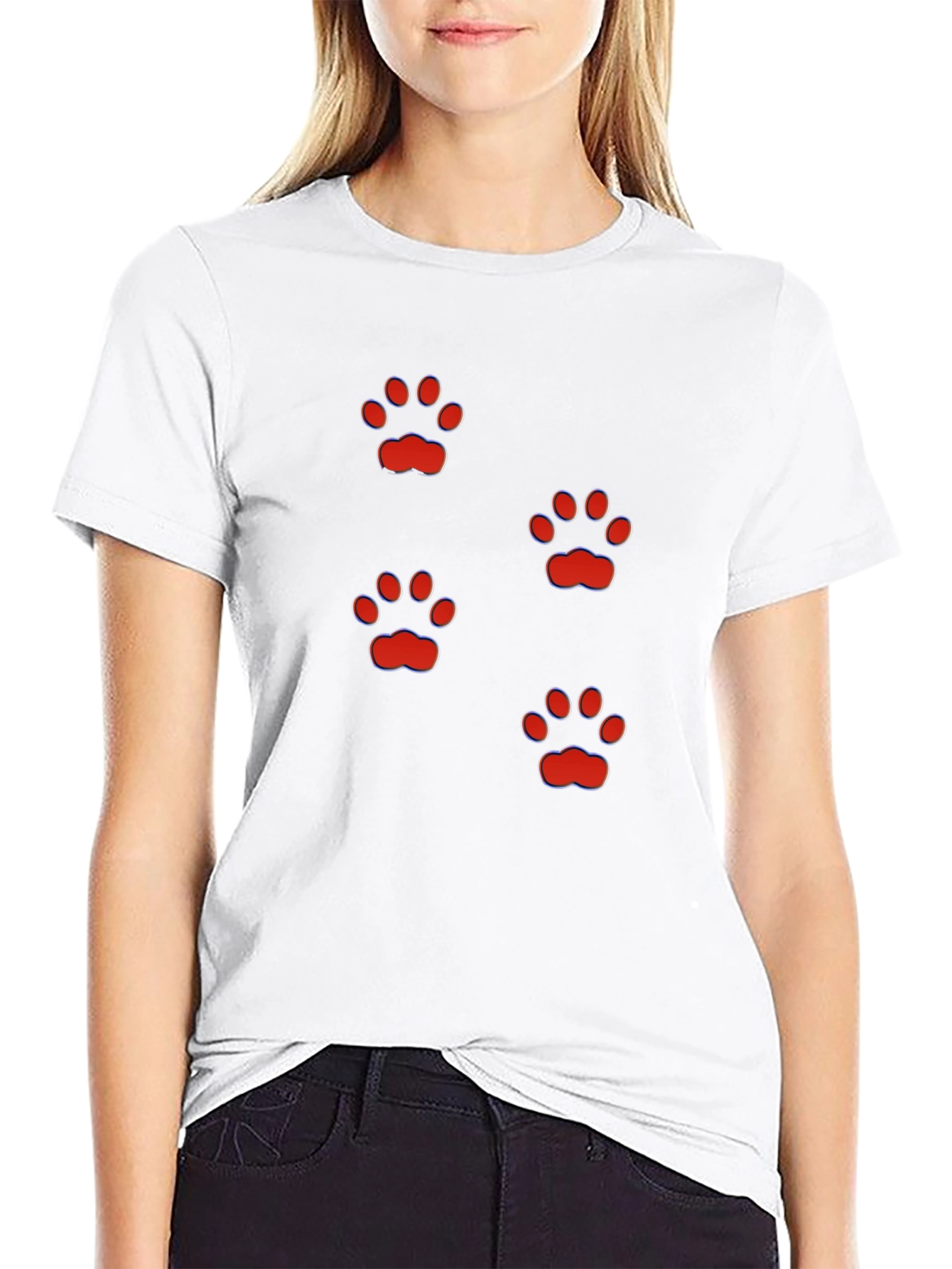 Fun Paw Print T-Shirt - Casual Style