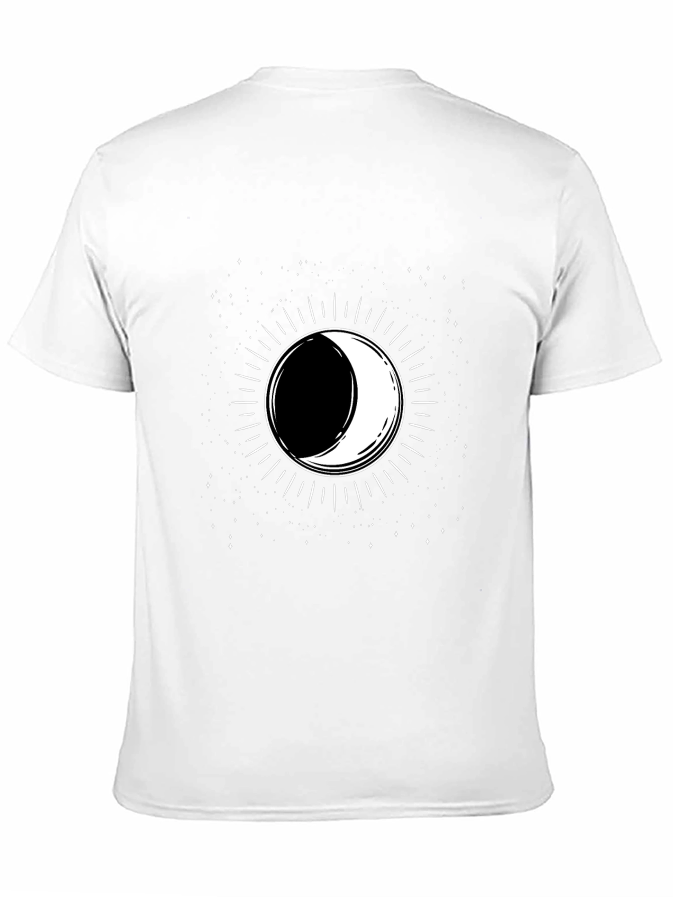 Lunar Eclipse Graphic Tee - Black Cotton T-Shirt