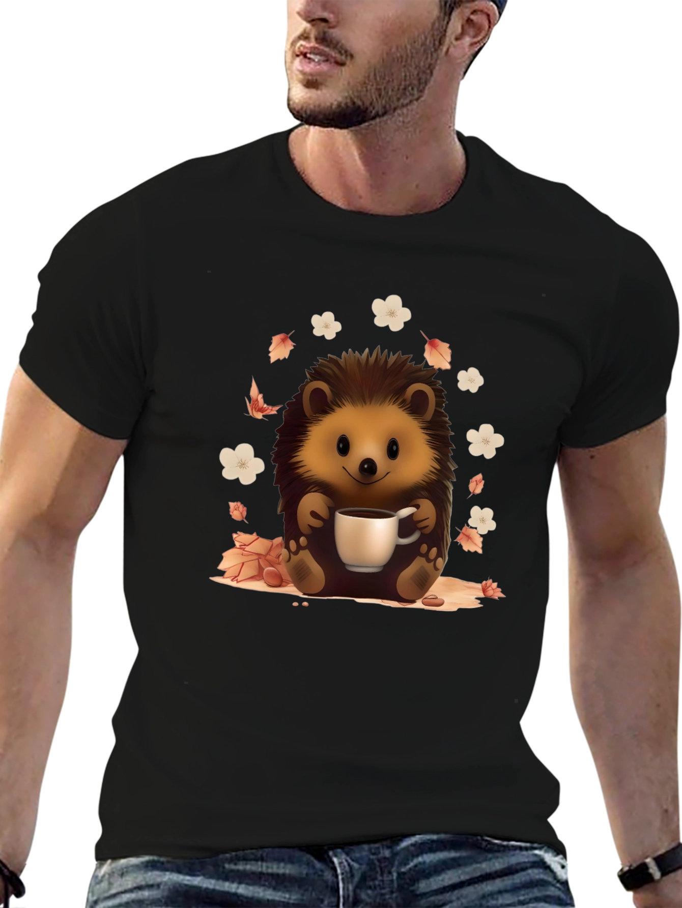 Cute Hedgehog Coffee Lover T-Shirt