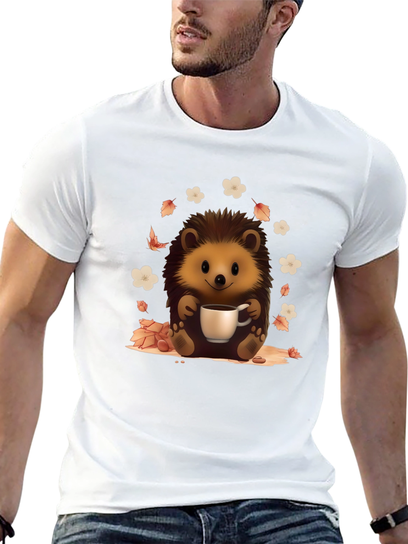 Cute Hedgehog Coffee Lover T-Shirt
