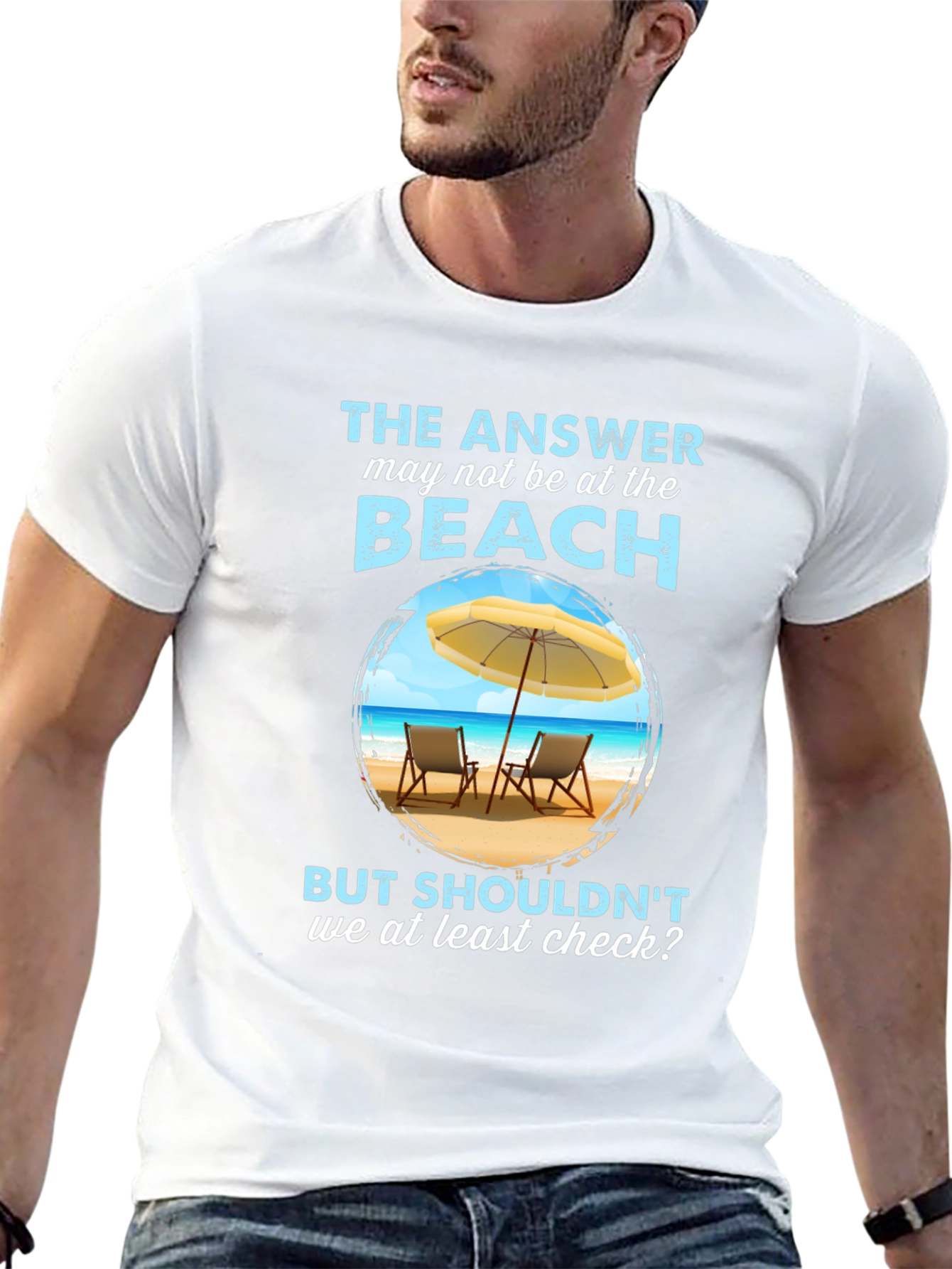 Beach Answer Graphic T-Shirt - Vacation Ready!