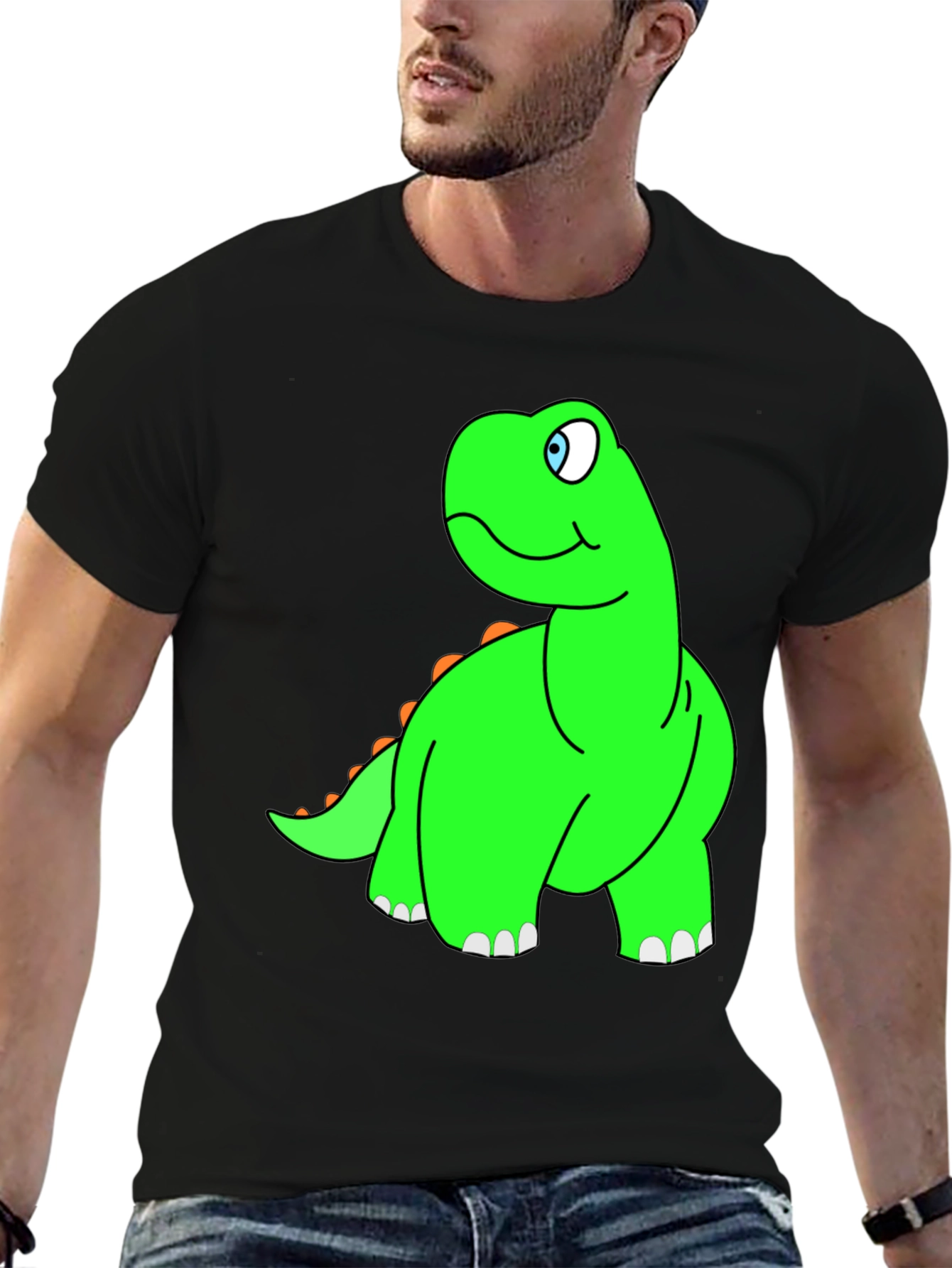 Cartoon Dinosaur Graphic Tee