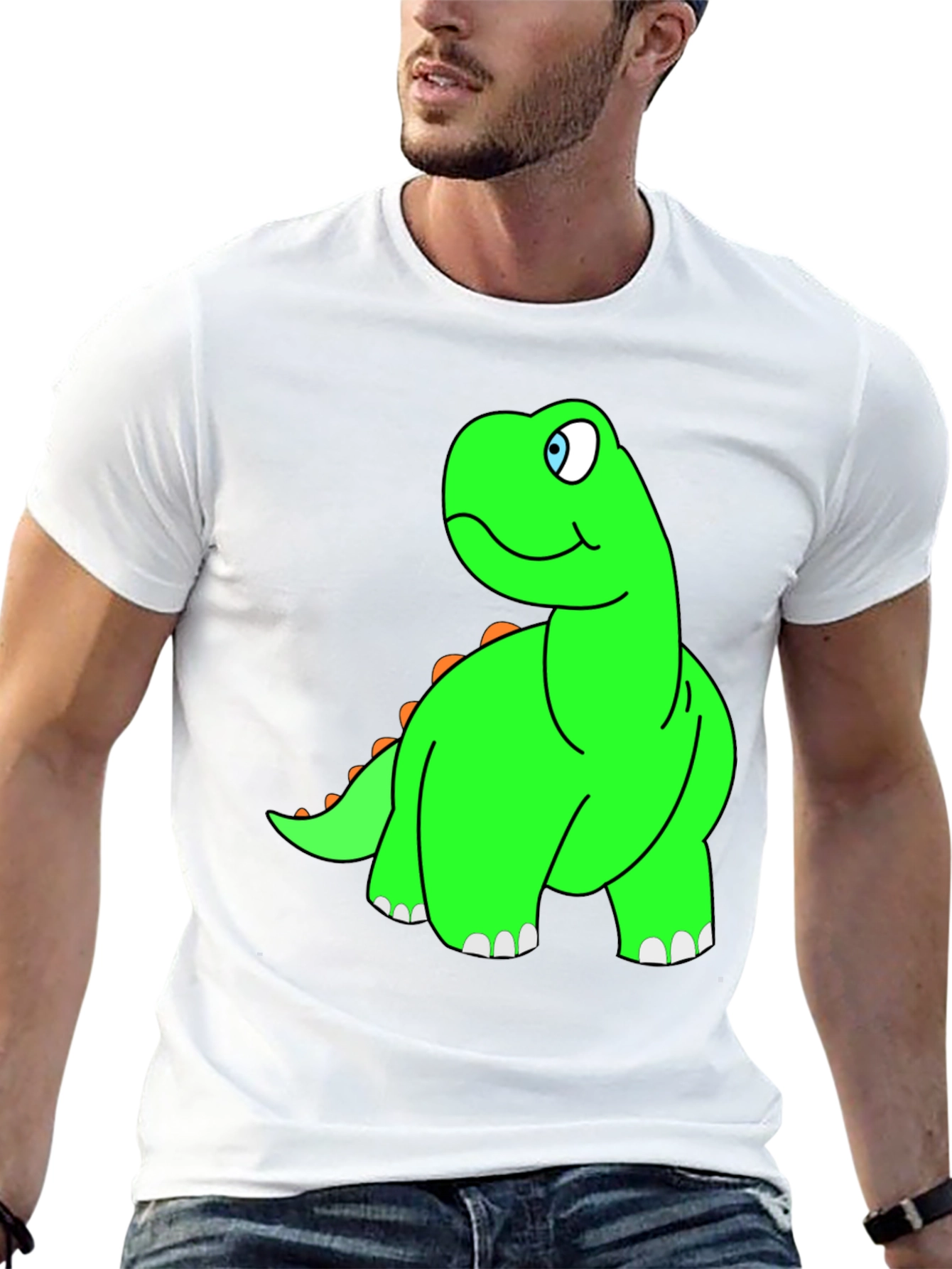 Cartoon Dinosaur Graphic Tee