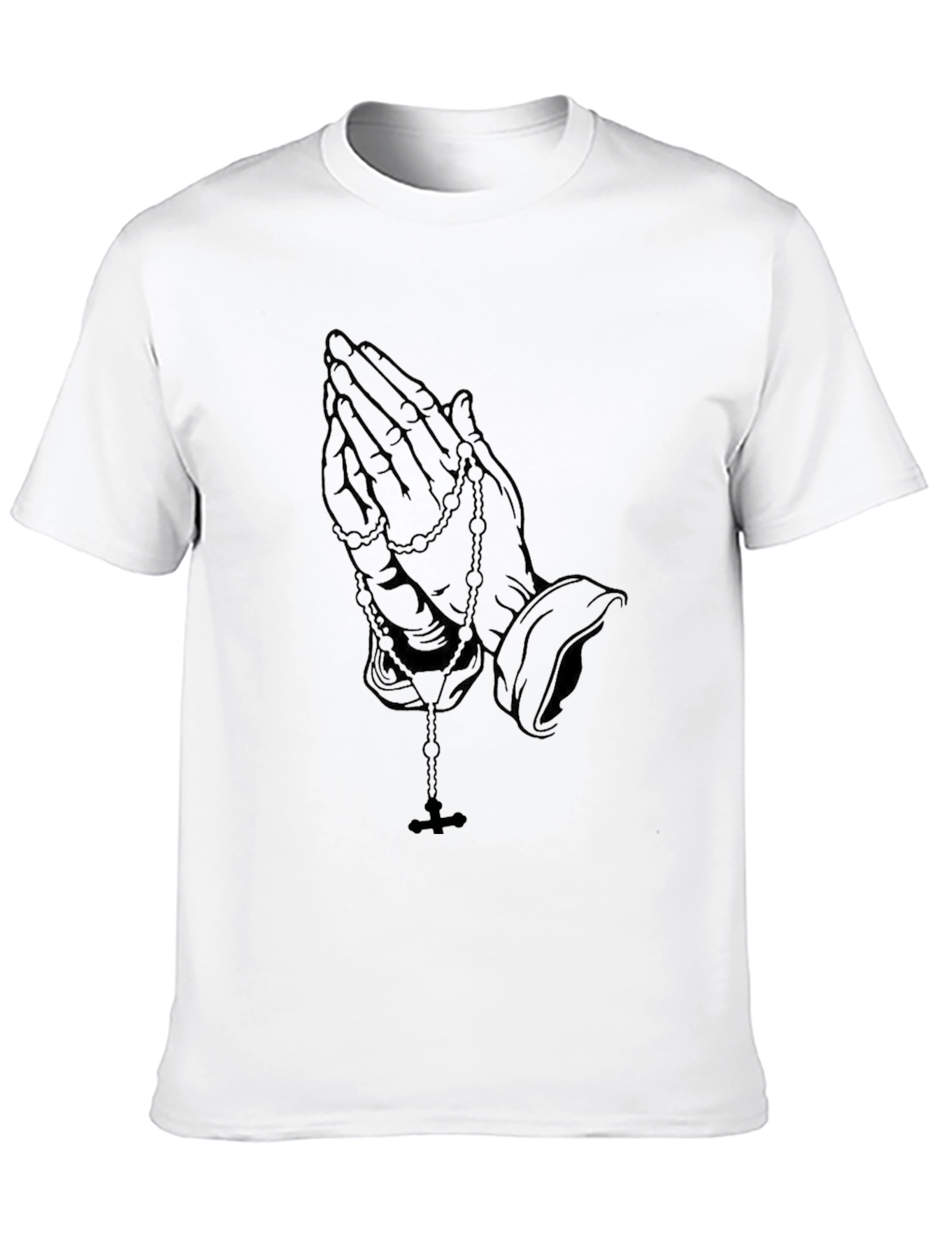 Praying Hands Graphic Print T-Shirt