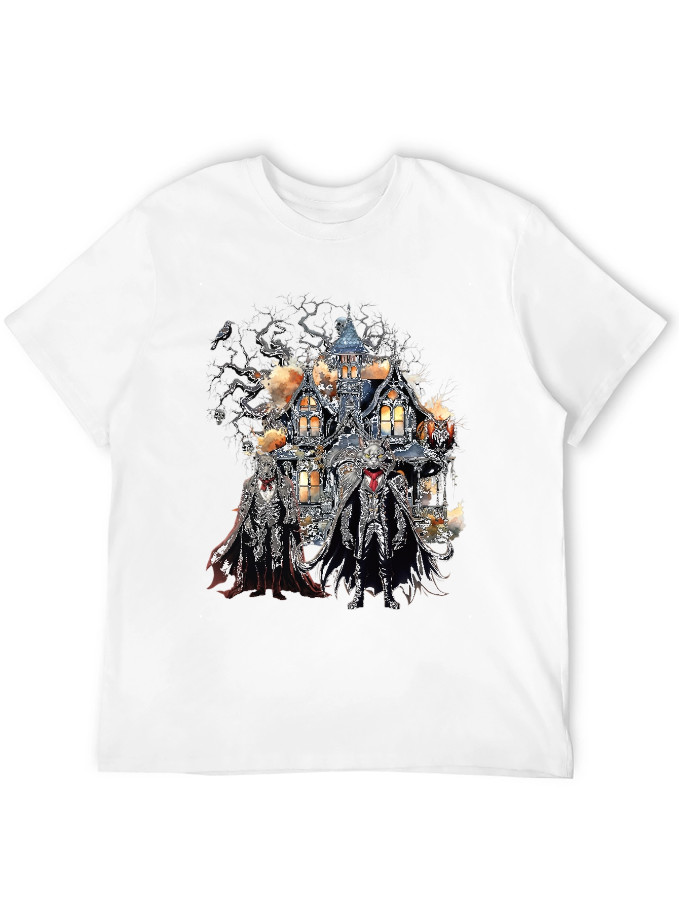 Haunted House Skeleton Crew Black T-Shirt