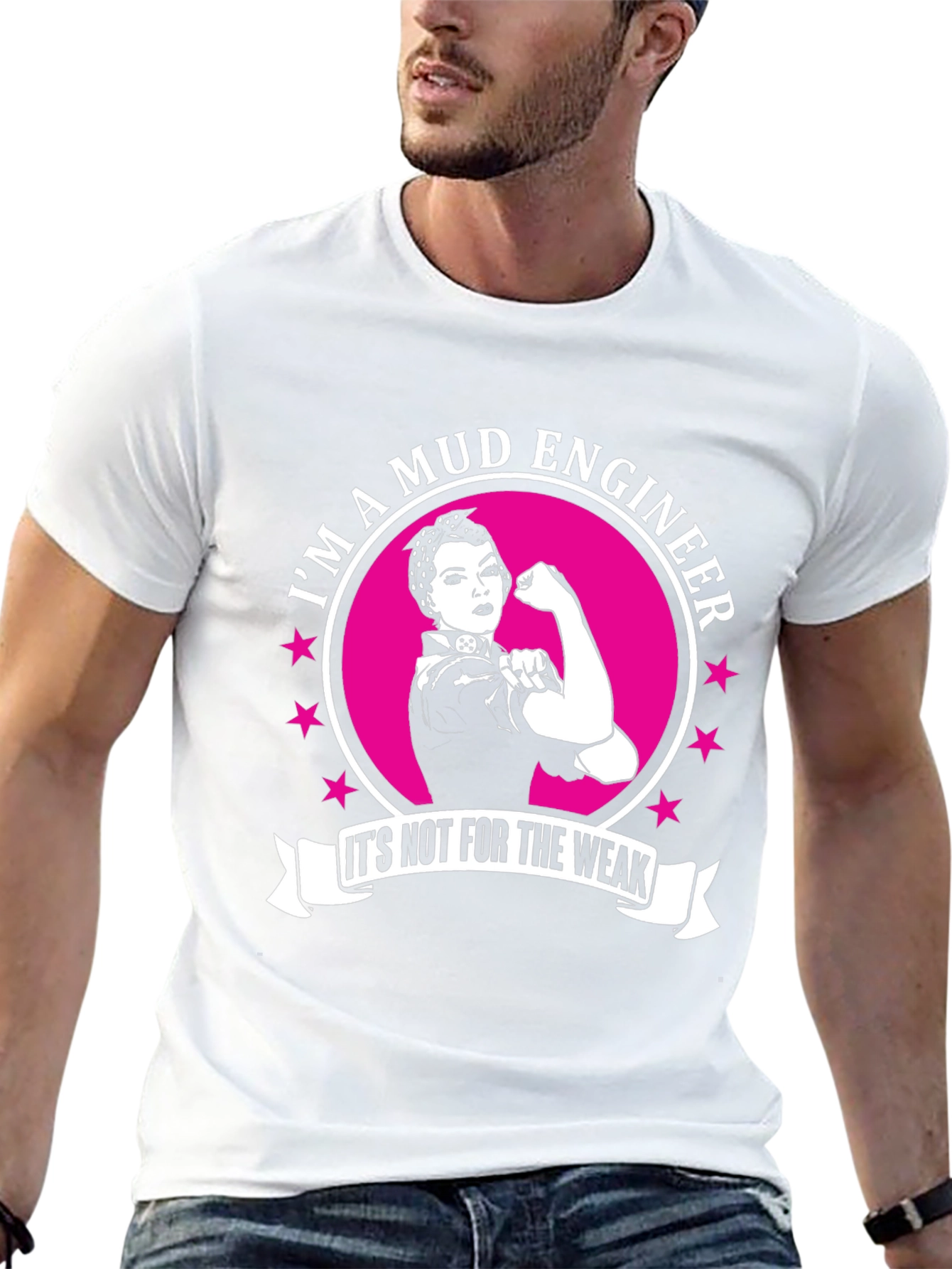 Mud Engineer Rosie the Riveter T-Shirt