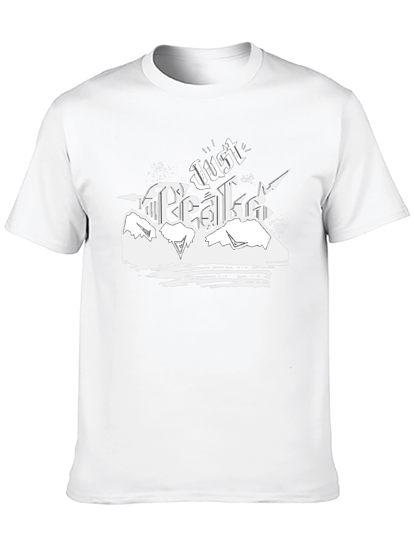 Just Peaks Black Graphic Tee