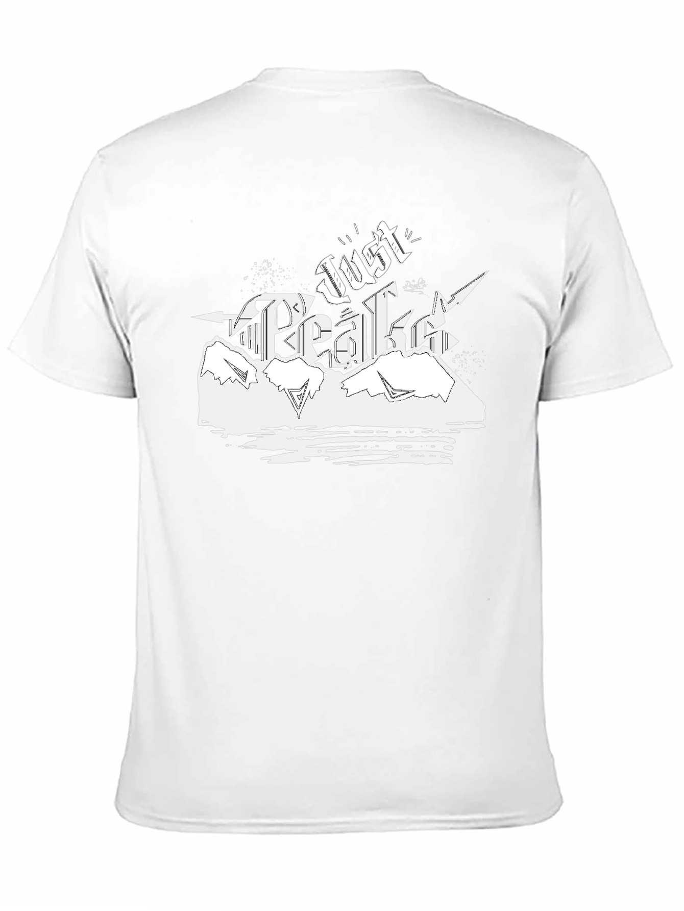 Just Peaks Black Graphic Tee