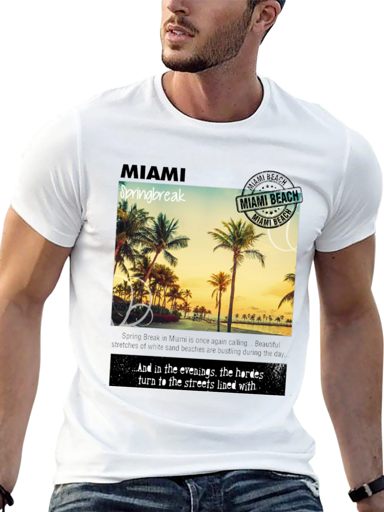Miami Spring Break Graphic T-Shirt