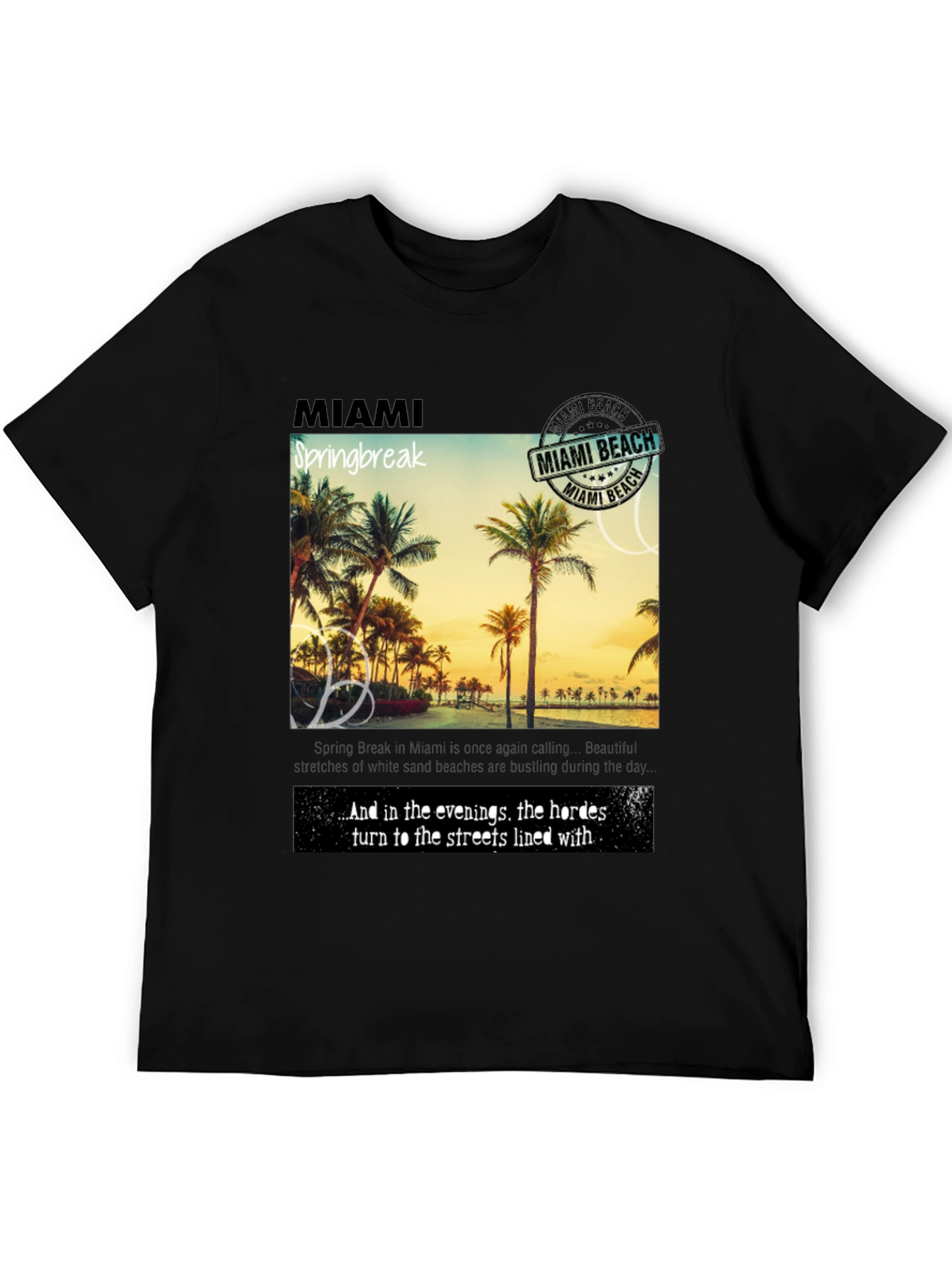 Miami Spring Break Graphic T-Shirt