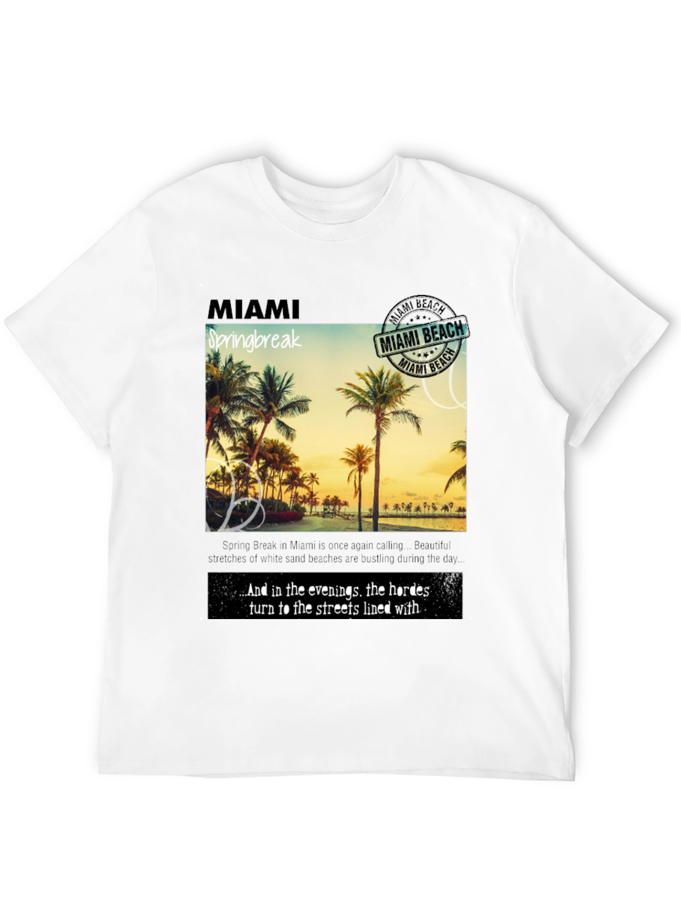 Miami Spring Break Graphic T-Shirt