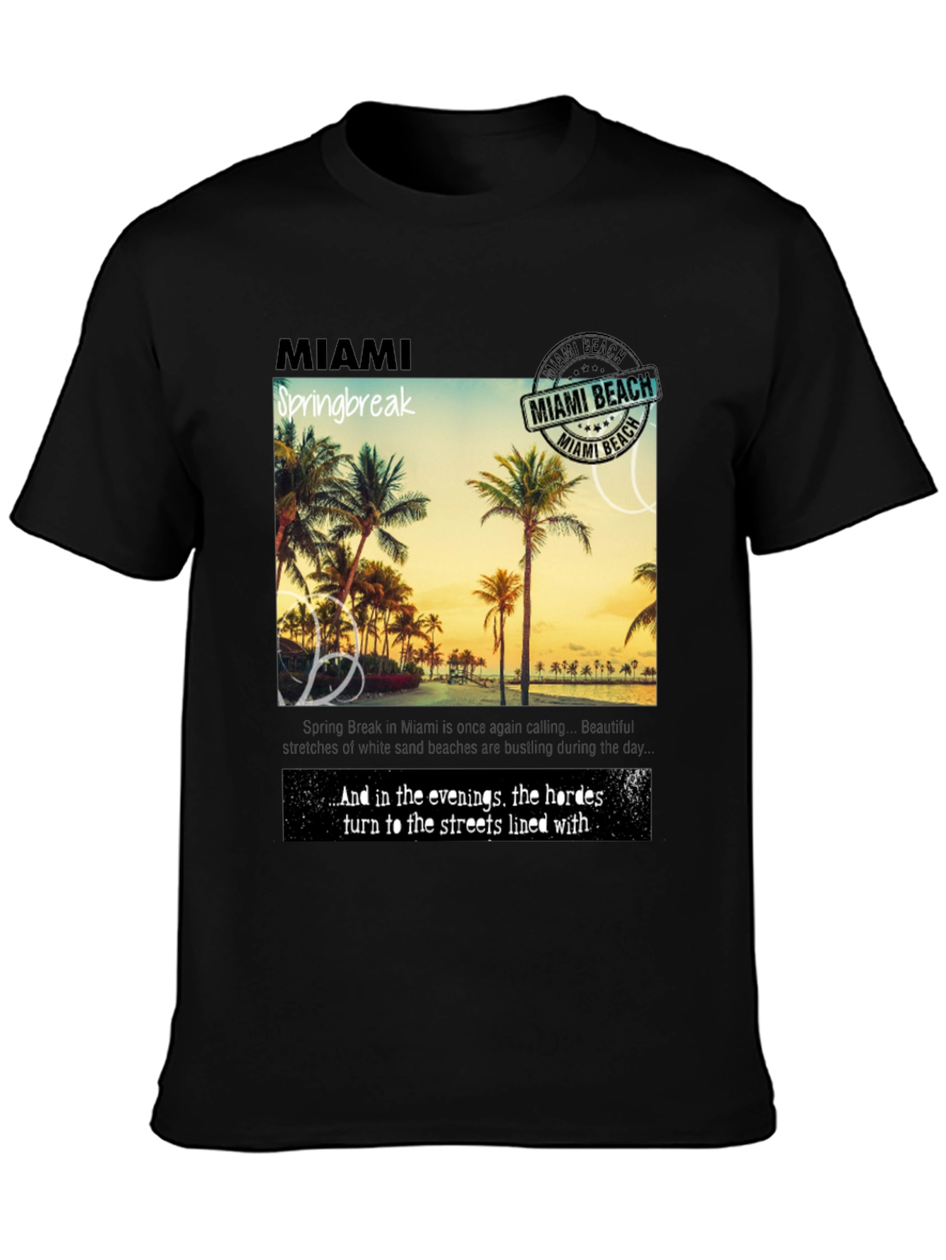 Miami Spring Break Graphic T-Shirt