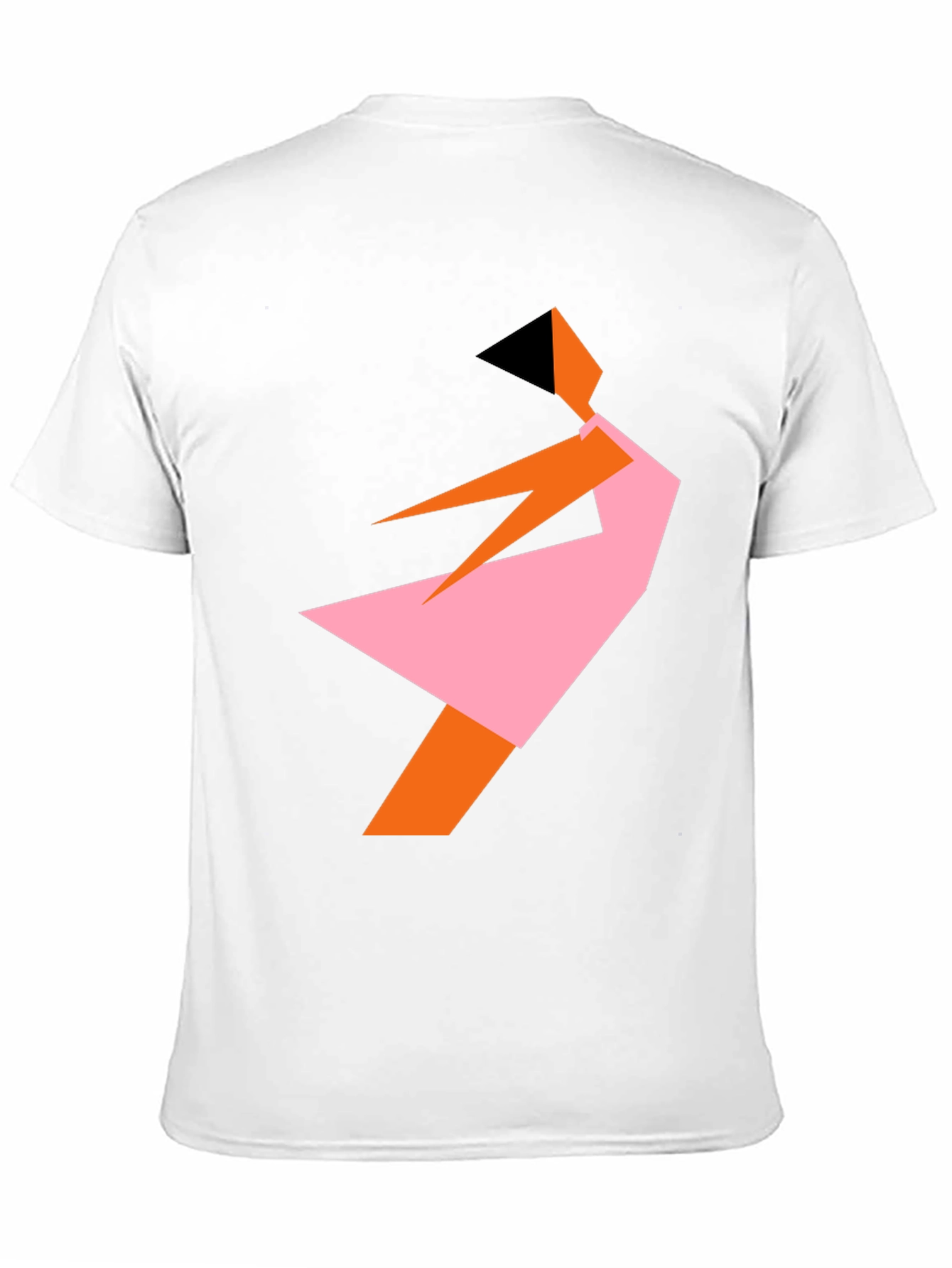 Geometric Abstract Dancer Black T-Shirt