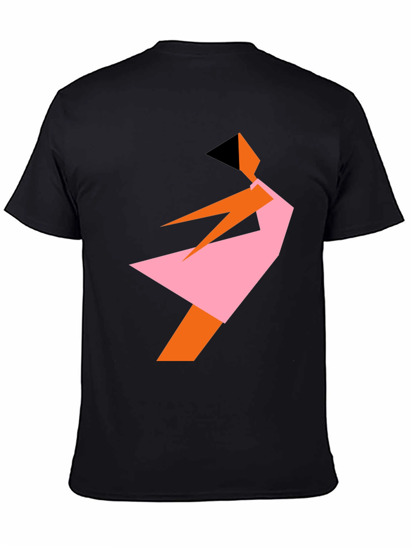 Geometric Abstract Dancer Black T-Shirt
